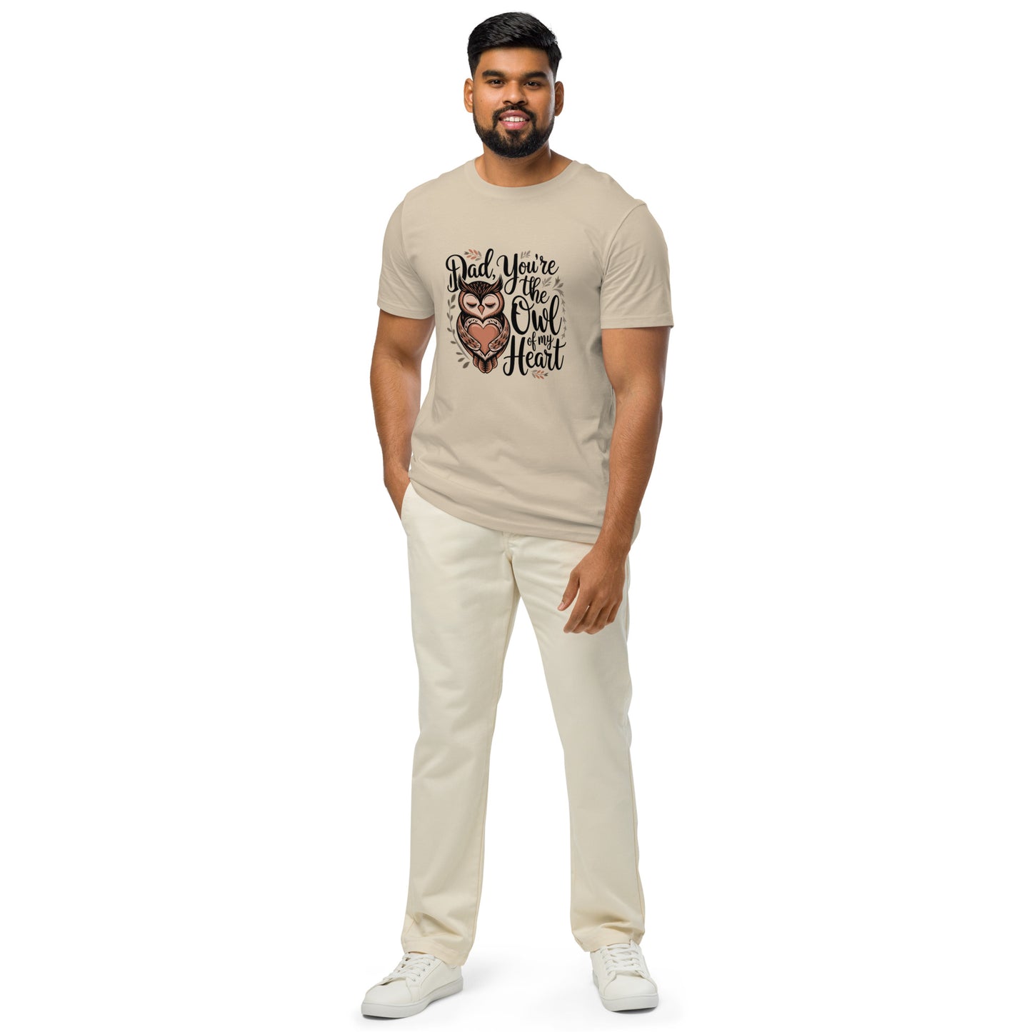Unisex Organic Mid-Light T-Shirt – Owl-Themed Sustainable Fashion for Father's Day T-Shirt Dudeily