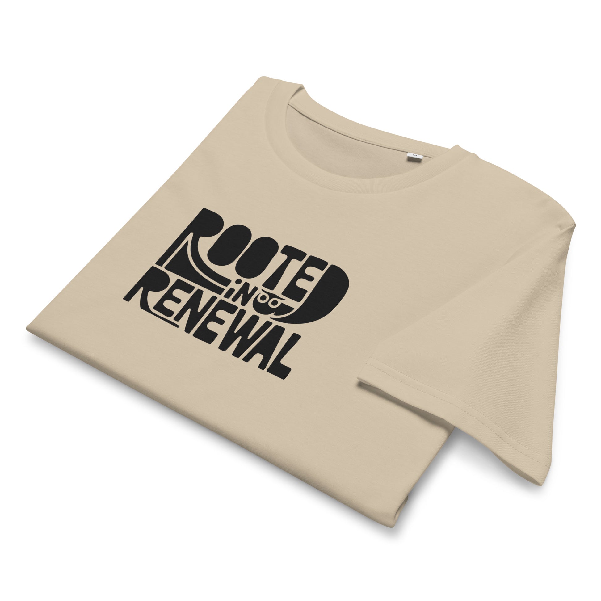 Unisex Organic Mid-Light T-Shirt "Rooted In Renewal" – Owl Print Sustainable Fashion Dudeily