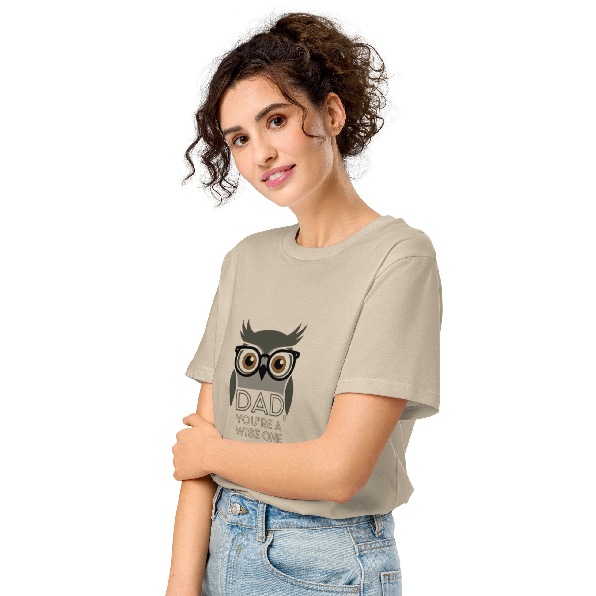 Unisex Organic Mid-Light T-Shirt – Owl Themed Sustainable Fashion for Father's Day by Dudeily Dudeily