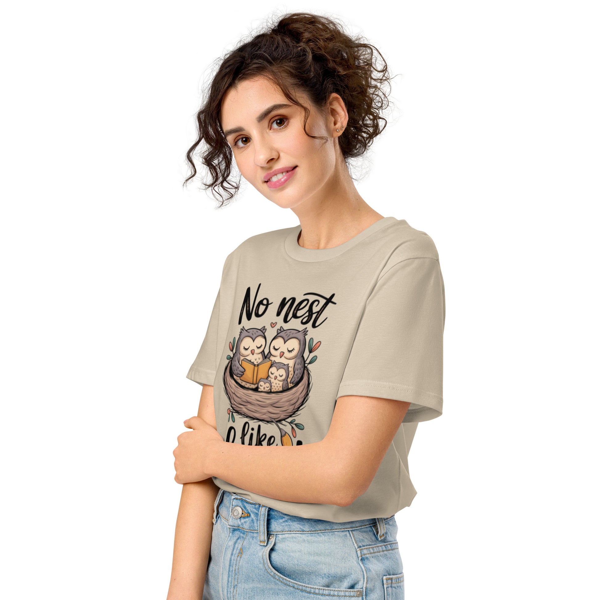 Unisex Organic Mid-Light T-Shirt – OwlNest Sustainable Fashion Tee for Family Day Moments Dudeily