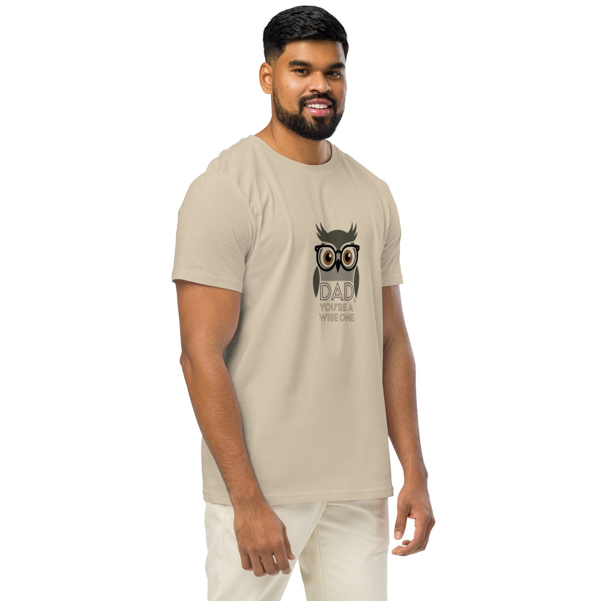 Unisex Organic Mid-Light T-Shirt – Owl Themed Sustainable Fashion for Father's Day by Dudeily Dudeily