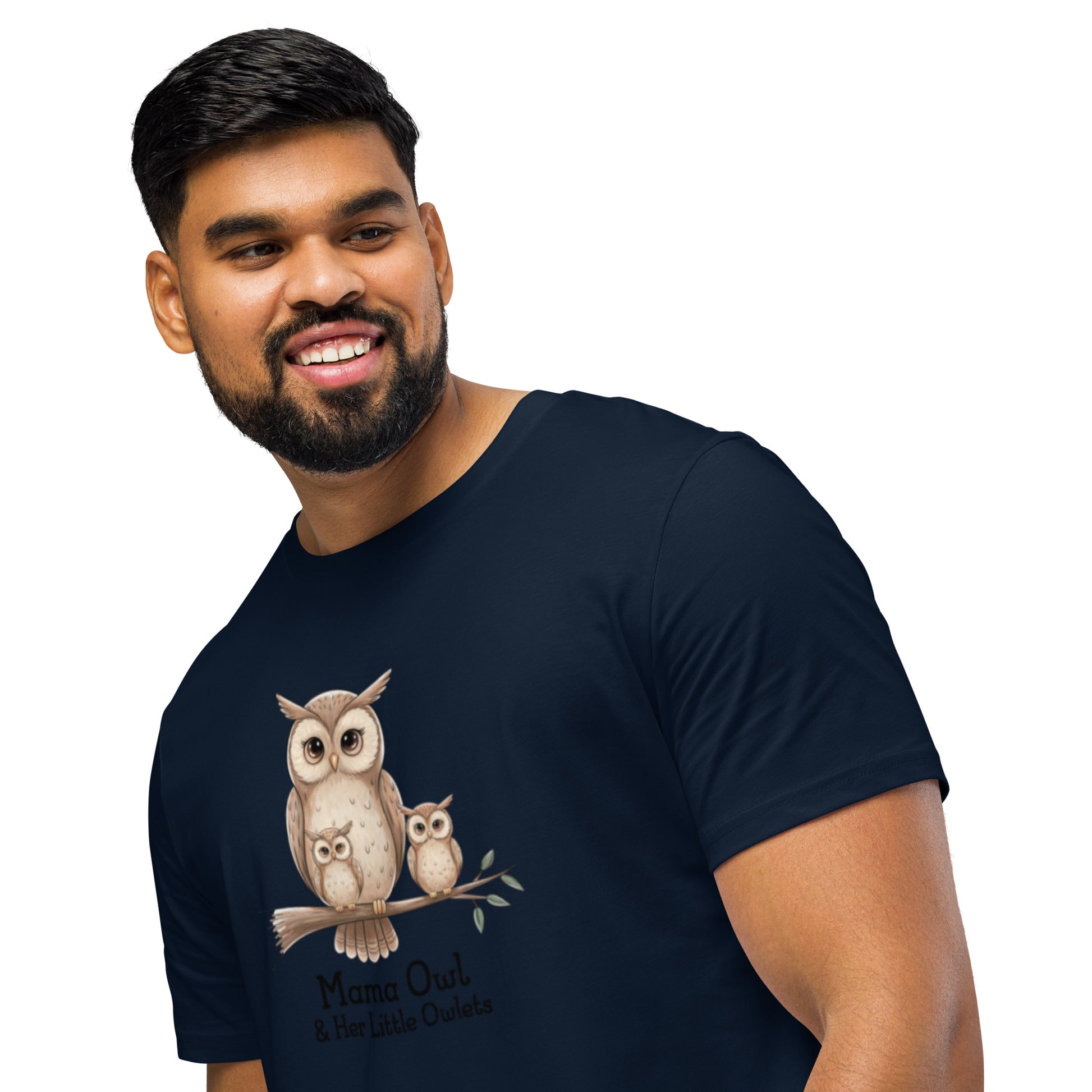 Unisex Organic Mid-Light T-Shirt – Eco-Friendly Owl Lover’s Pick by Dudeily Dudeily