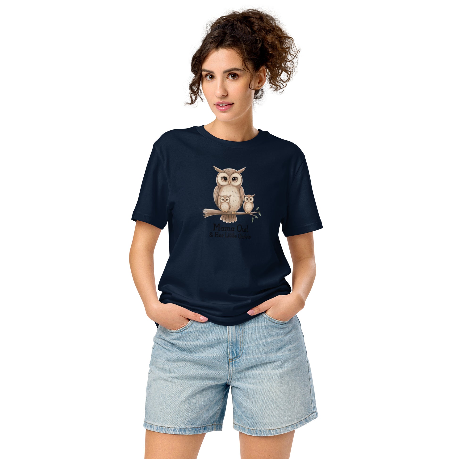 Unisex Organic Mid-Light T-Shirt – Eco-Friendly Owl Lover’s Pick by Dudeily Dudeily