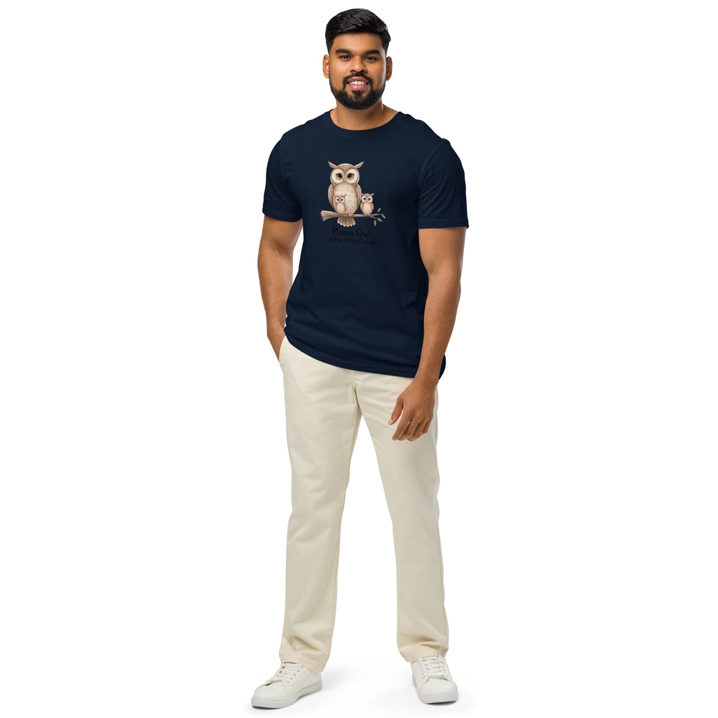 Unisex Organic Mid-Light T-Shirt – Eco-Friendly Owl Lover’s Pick by Dudeily Dudeily
