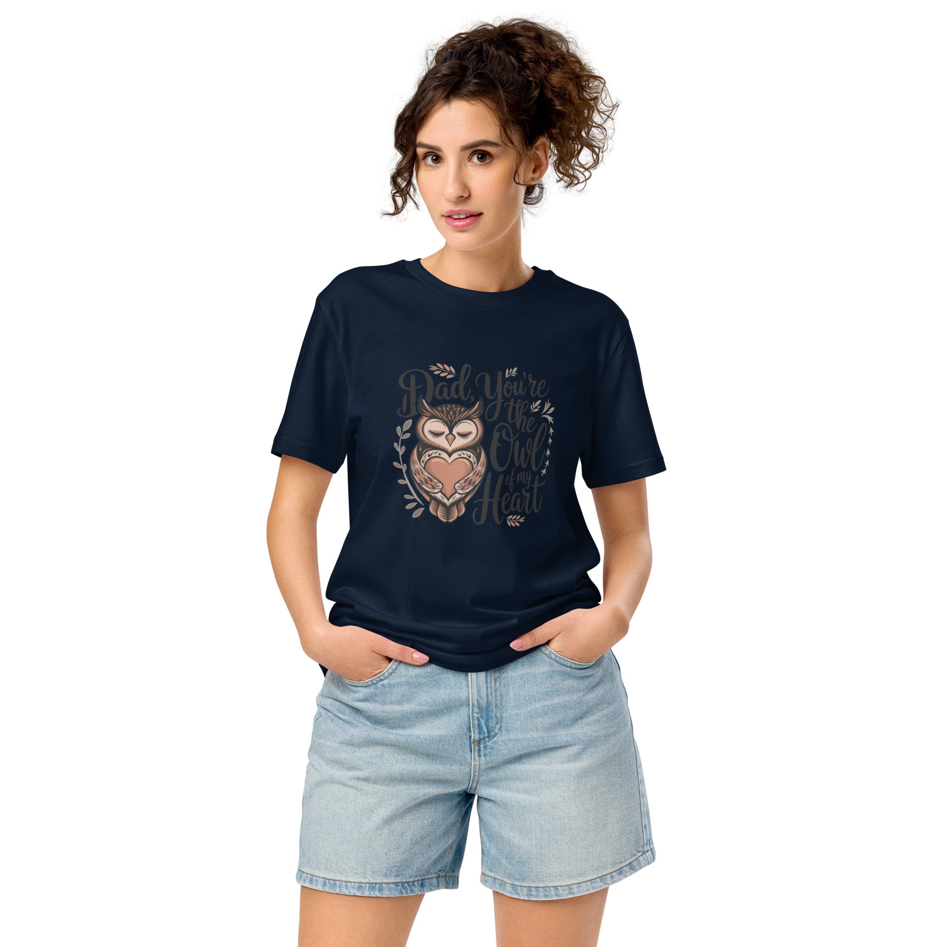 Unisex Organic Mid-Light T-Shirt – Owl-Themed Sustainable Fashion for Father's Day T-Shirt Dudeily