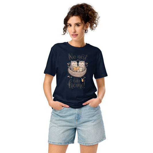 Unisex Organic Mid-Light T-Shirt – OwlNest Sustainable Fashion Tee for Family Day Moments French Navy Dudeily