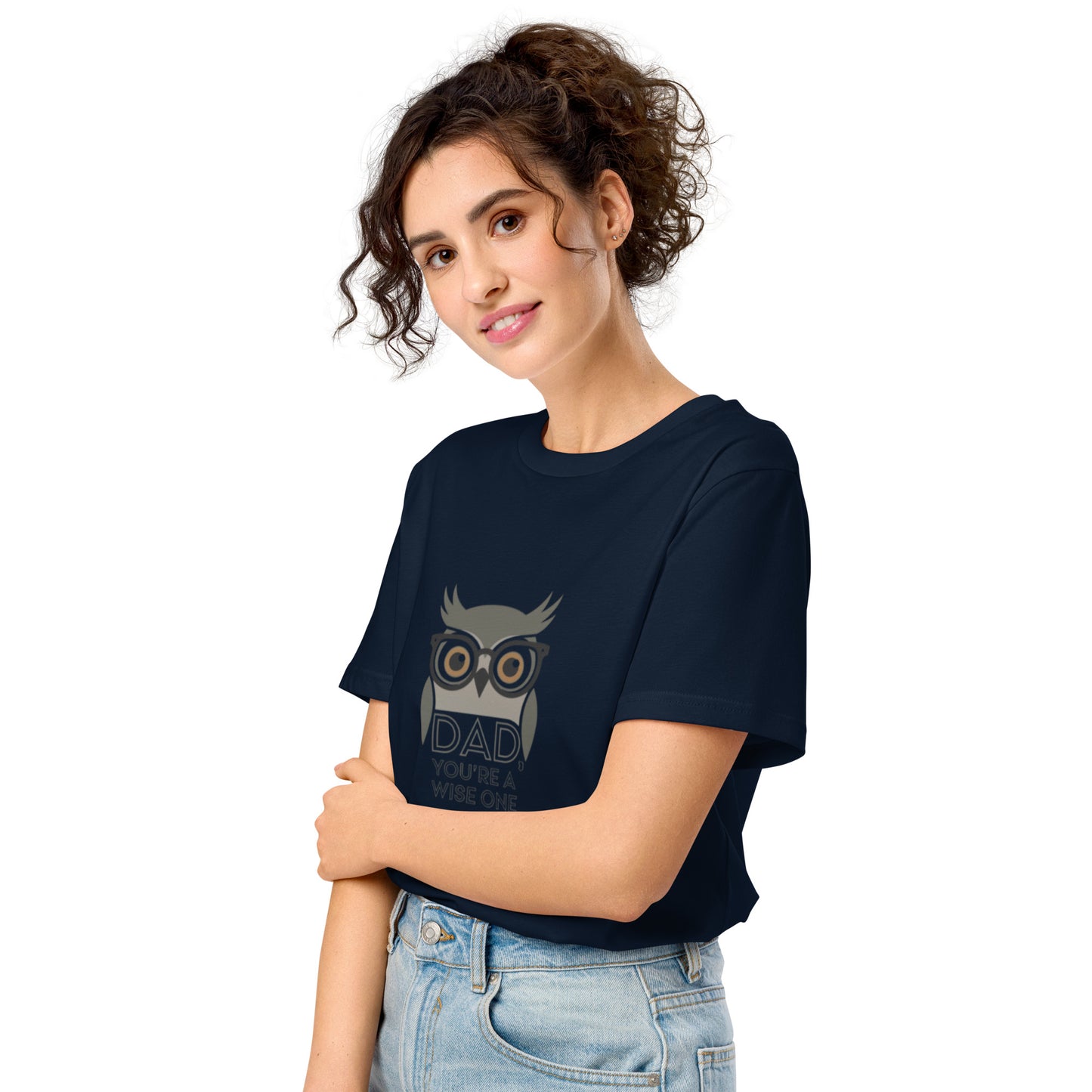 Unisex Organic Mid-Light T-Shirt – Owl Themed Sustainable Fashion for Father's Day by Dudeily Dudeily