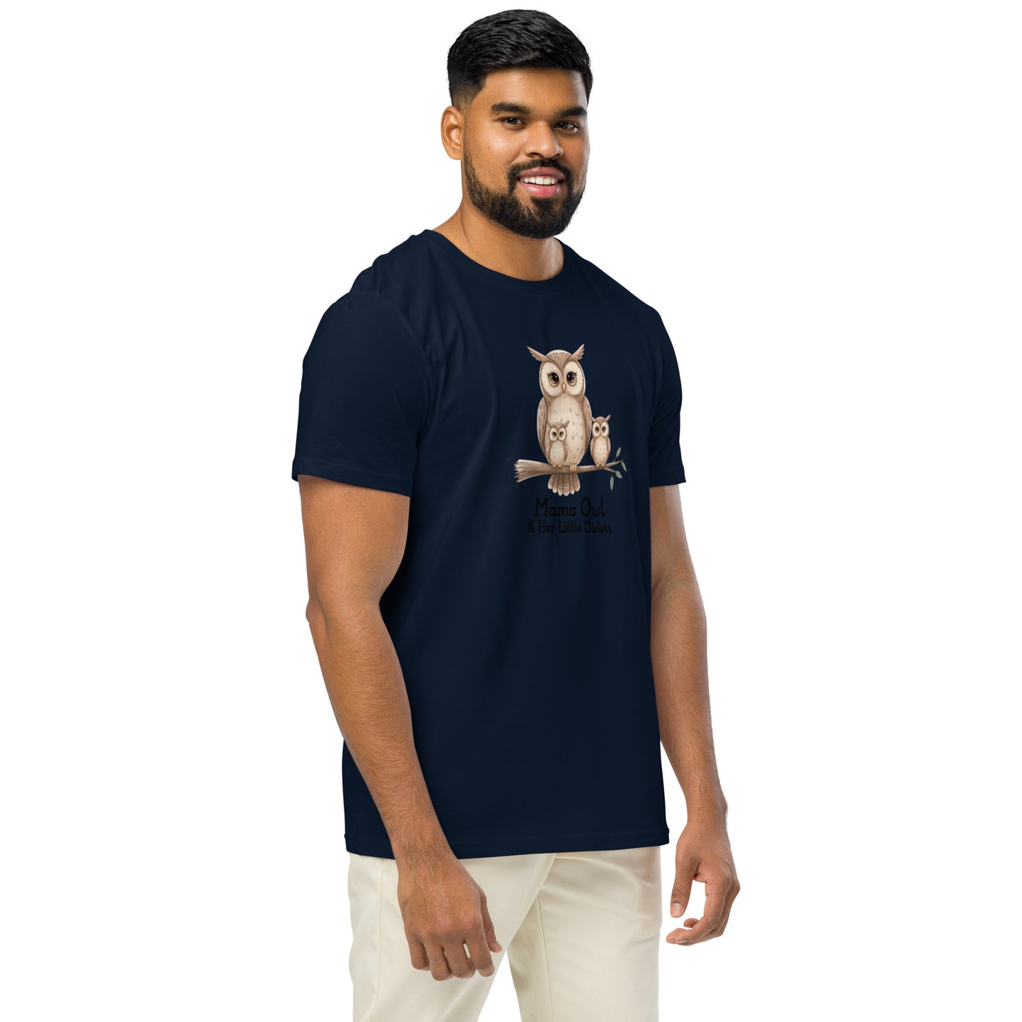 Unisex Organic Mid-Light T-Shirt – Eco-Friendly Owl Lover’s Pick by Dudeily Dudeily