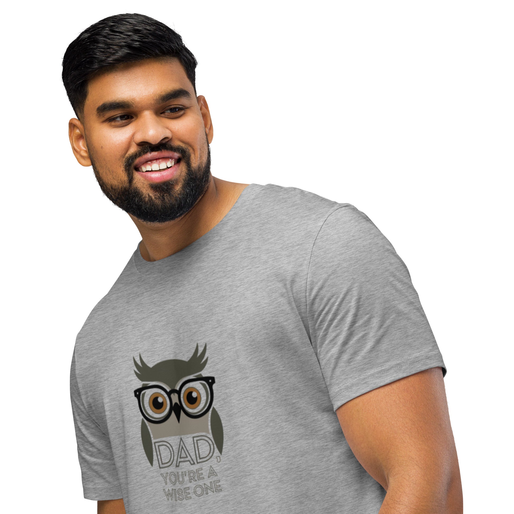 Unisex Organic Mid-Light T-Shirt – Owl Themed Sustainable Fashion for Father's Day by Dudeily Dudeily