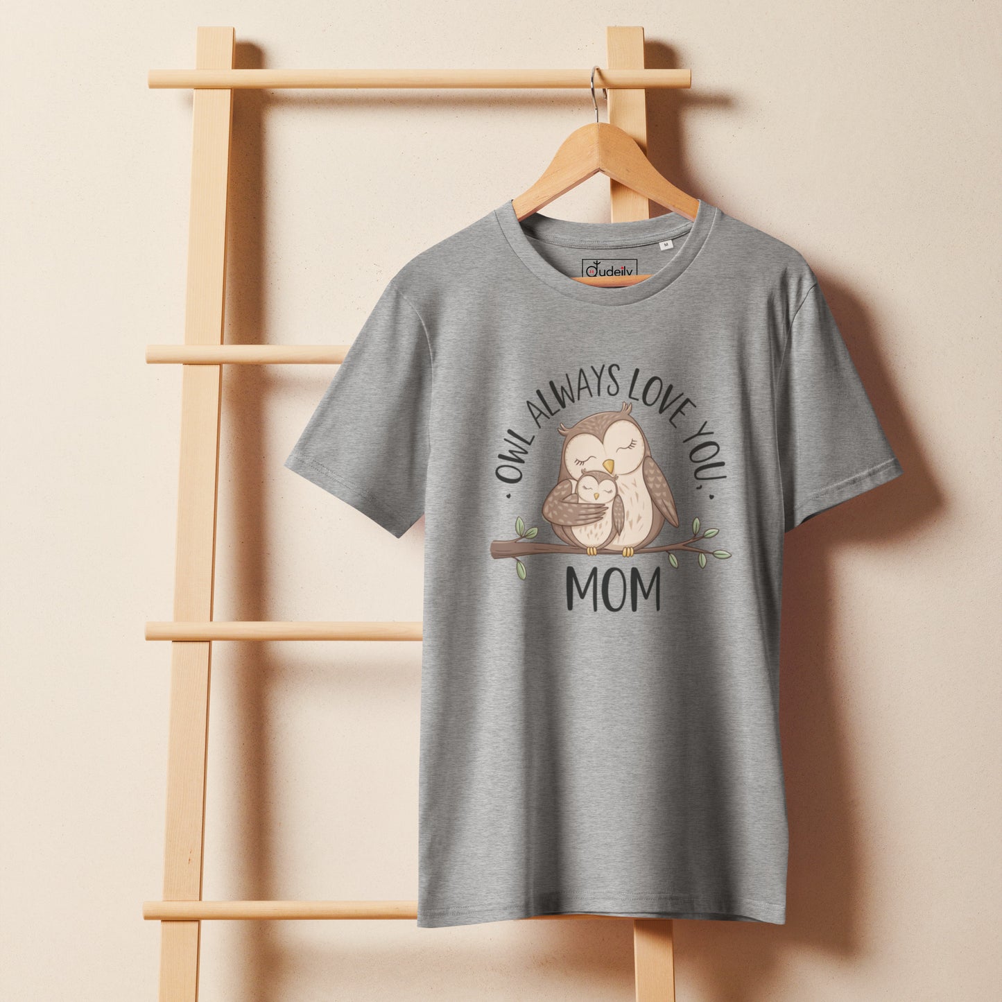 Unisex Organic Mid-Light T-Shirt – Sustainable fashion Owl Graphic Tee Dudeily