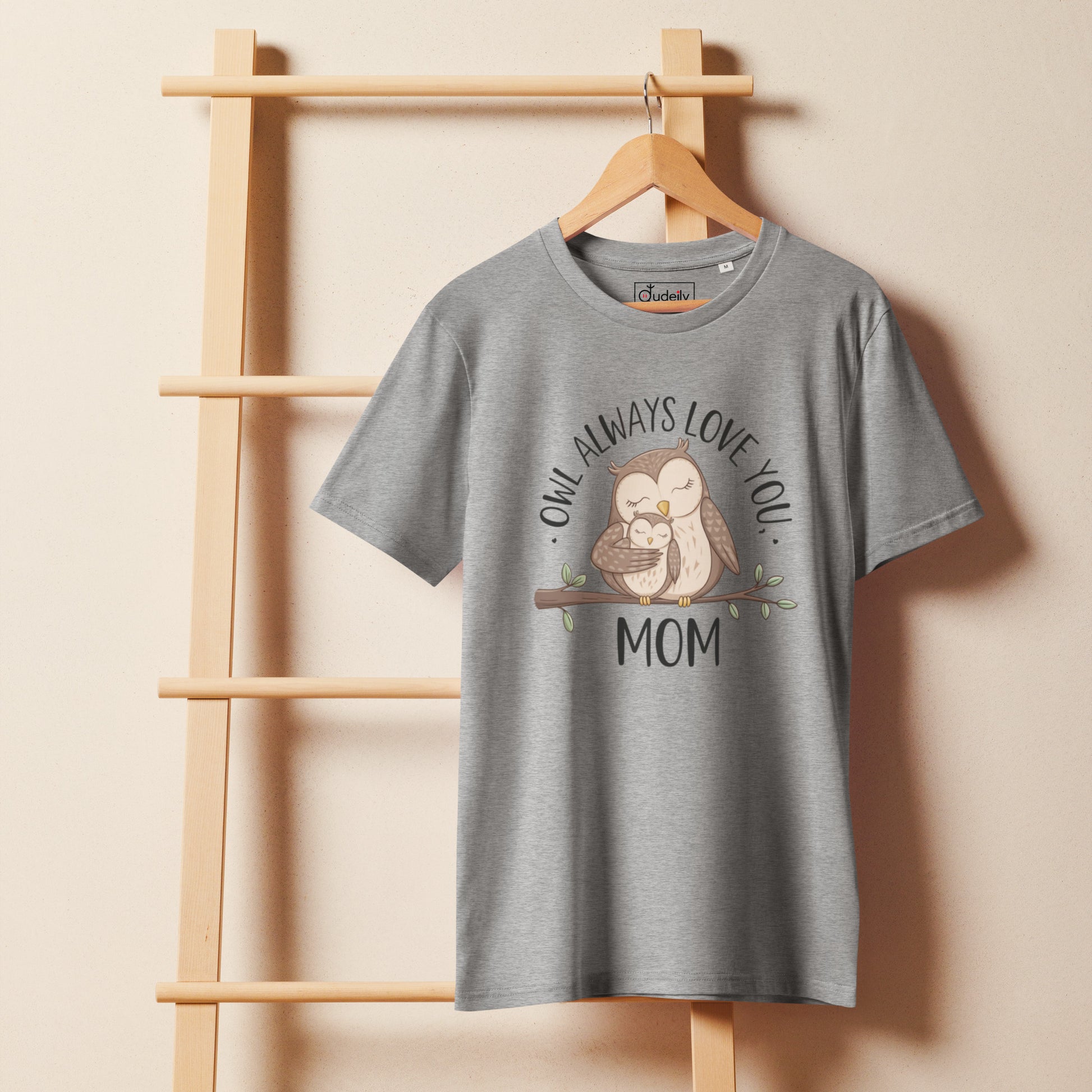 Unisex Organic Mid-Light T-Shirt – Sustainable fashion Owl Graphic Tee Dudeily