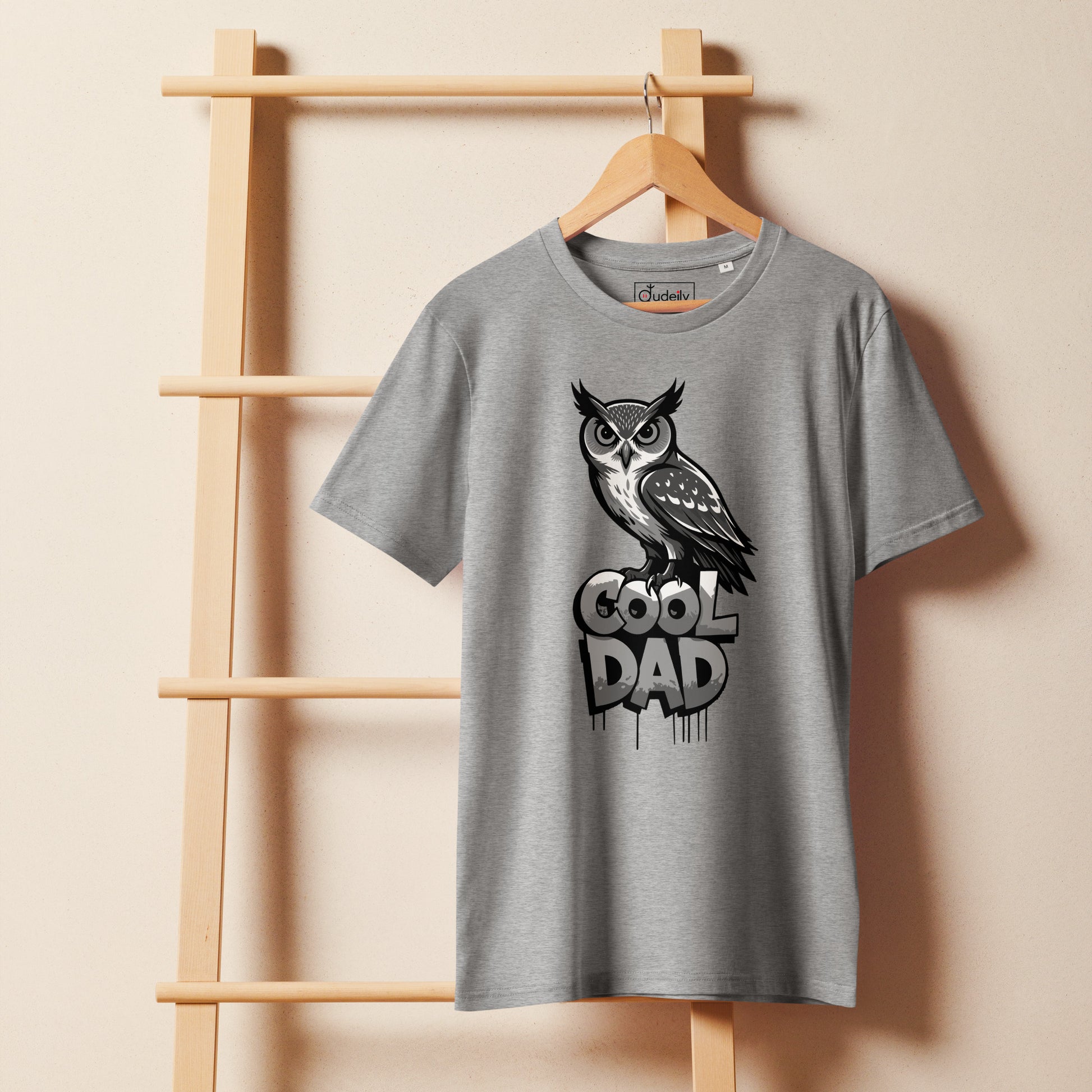Unisex Organic Mid-Light T-Shirt – Sustainable Father’s Day Gift for Nature & Owl Lovers | Dudeily Dudeily