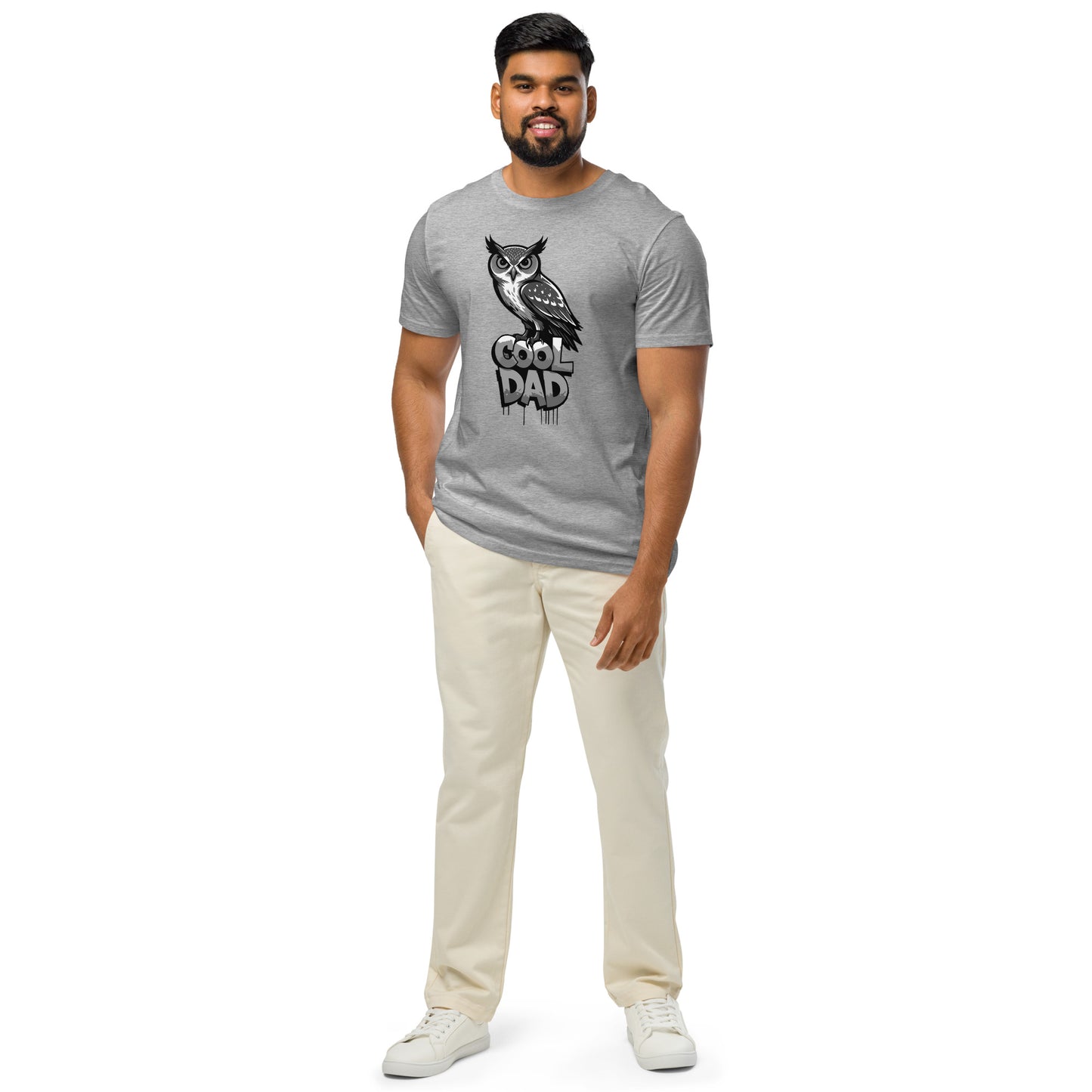Unisex Organic Mid-Light T-Shirt – Sustainable Father’s Day Gift for Nature & Owl Lovers | Dudeily Dudeily
