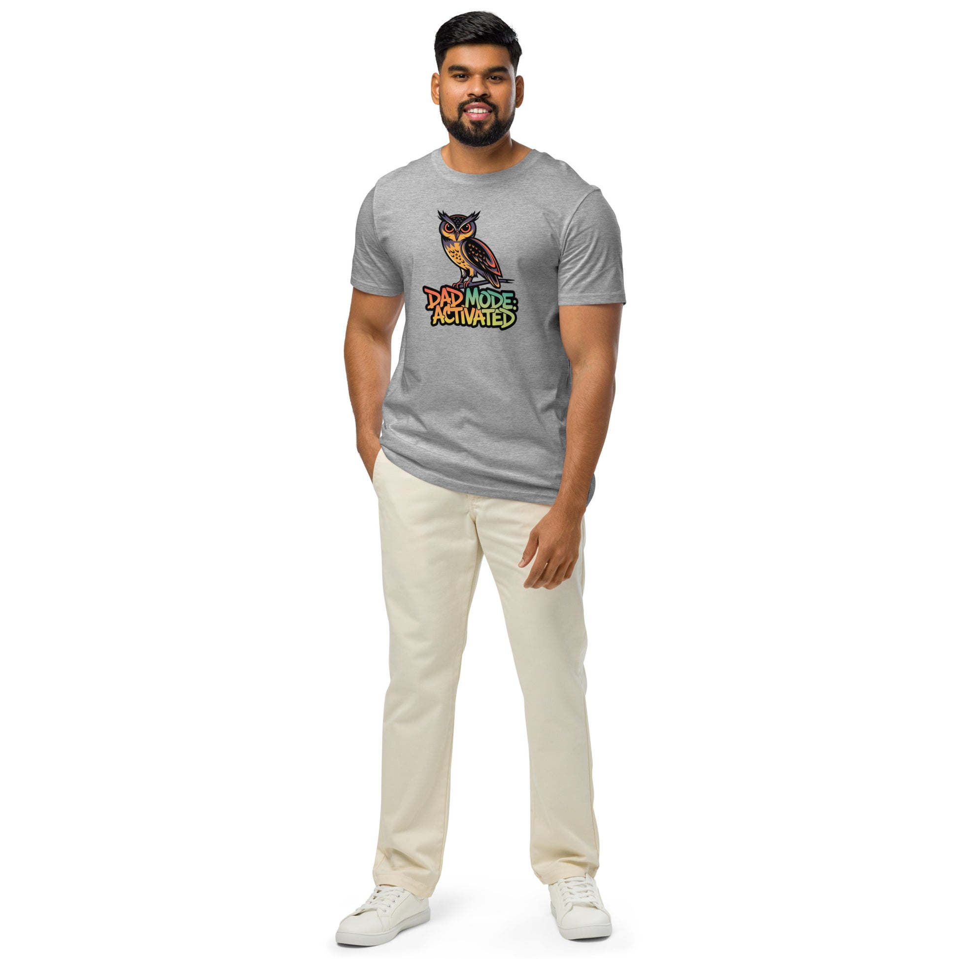 Unisex Organic Mid-Light T-Shirt: Owl Themed Sustainable Fashion Dudeily
