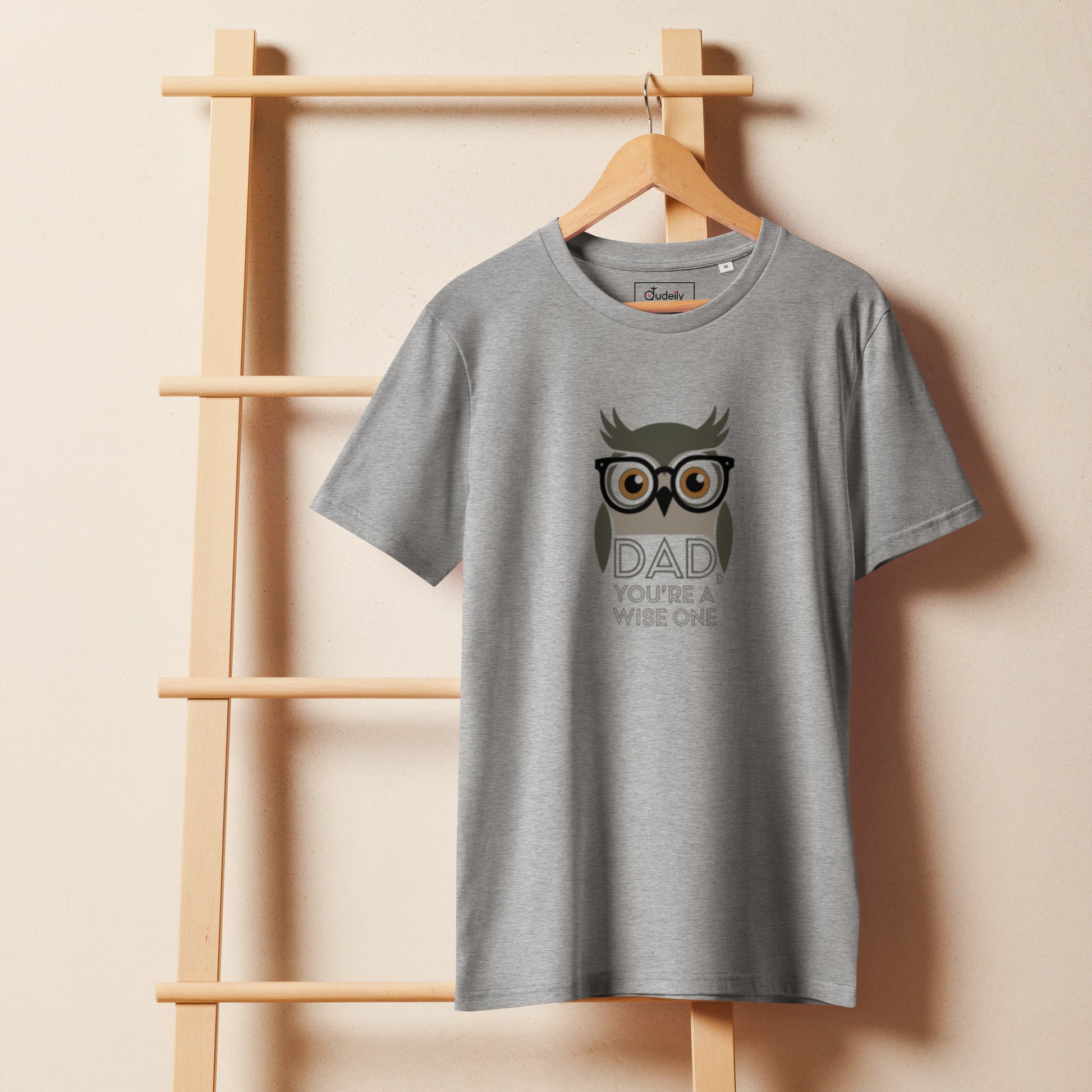 Unisex Organic Mid-Light T-Shirt –Owl Themed Sustainable Fashion by Dudeily Dudeily