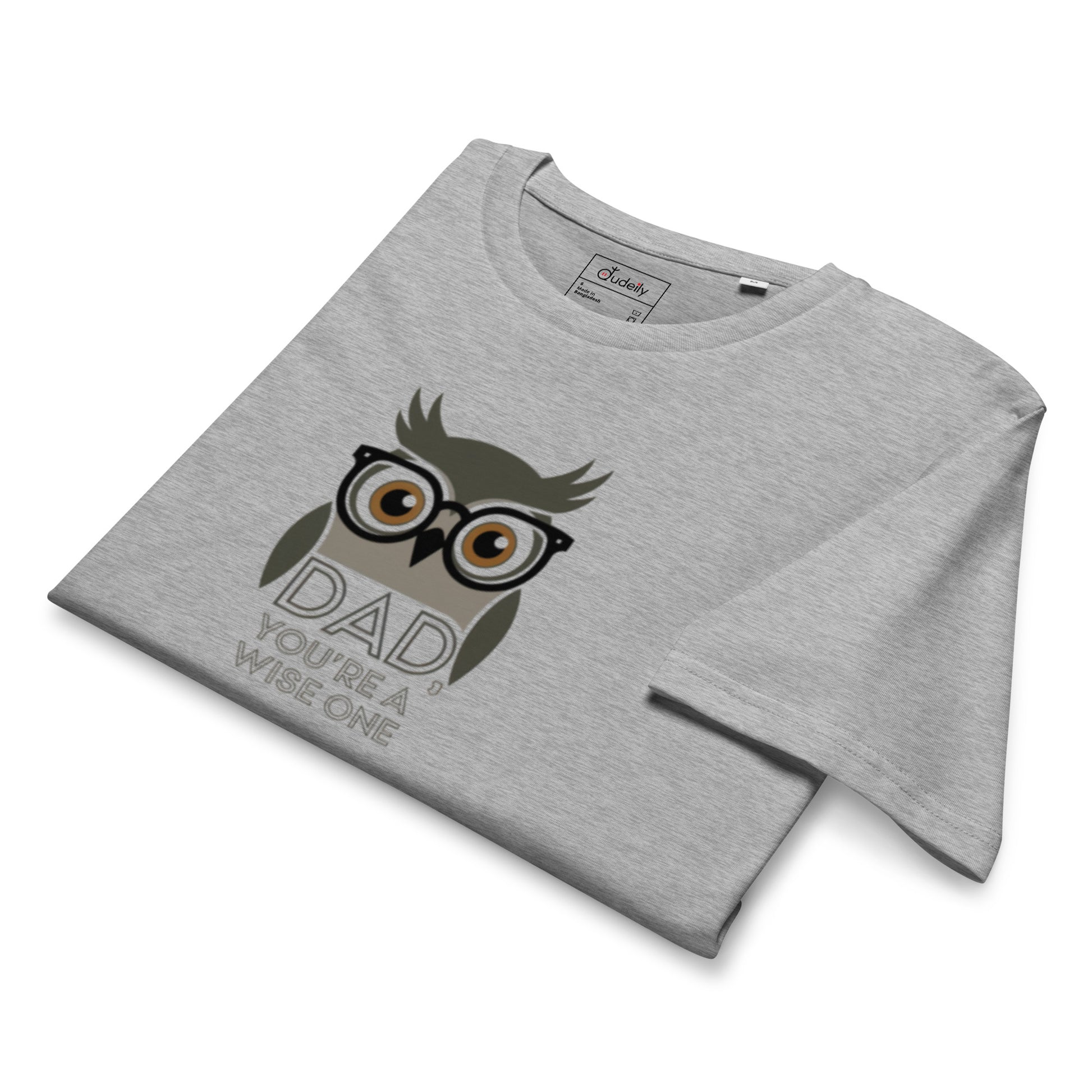 Unisex Organic Mid-Light T-Shirt –Owl Themed Sustainable Fashion by Dudeily Dudeily