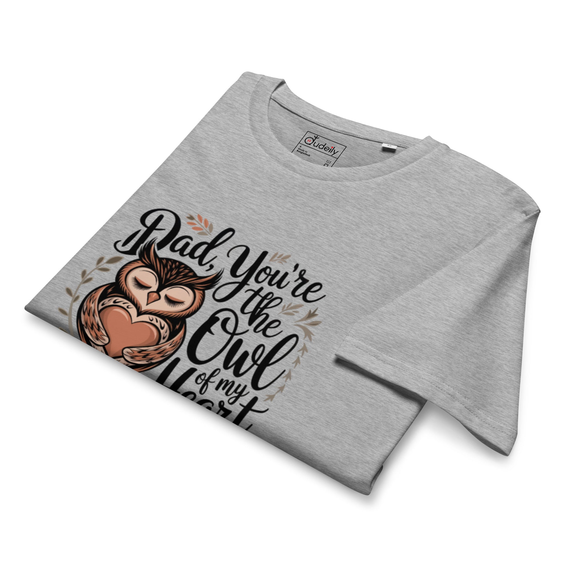 Unisex Organic Mid-Light T-Shirt – Owl-Themed Sustainable Fashion for Father's Day T-Shirt Dudeily
