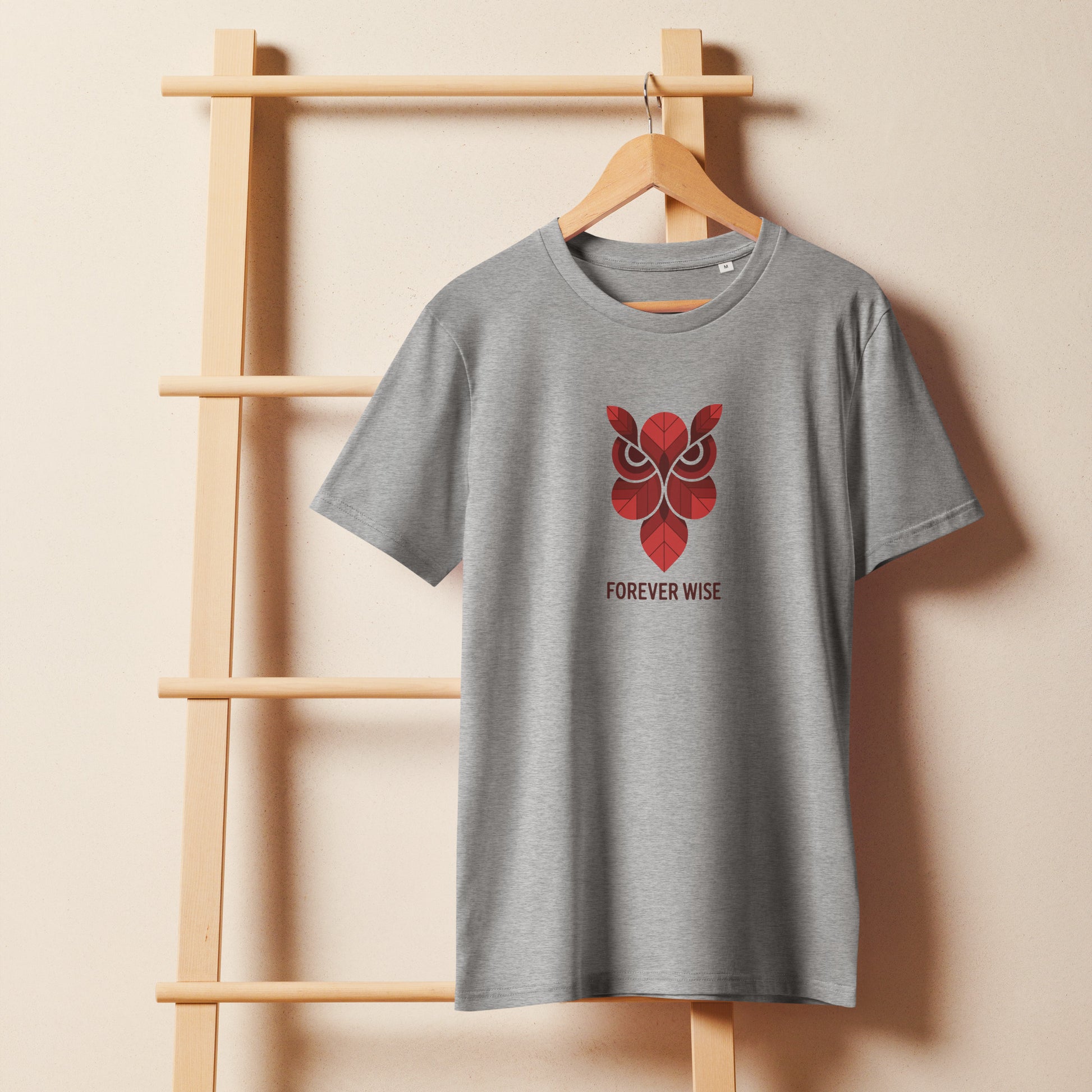 Unisex Organic Mid-Light T-Shirt: 'Forever Wise' | Eco-Friendly Owl Apparel USA Dudeily