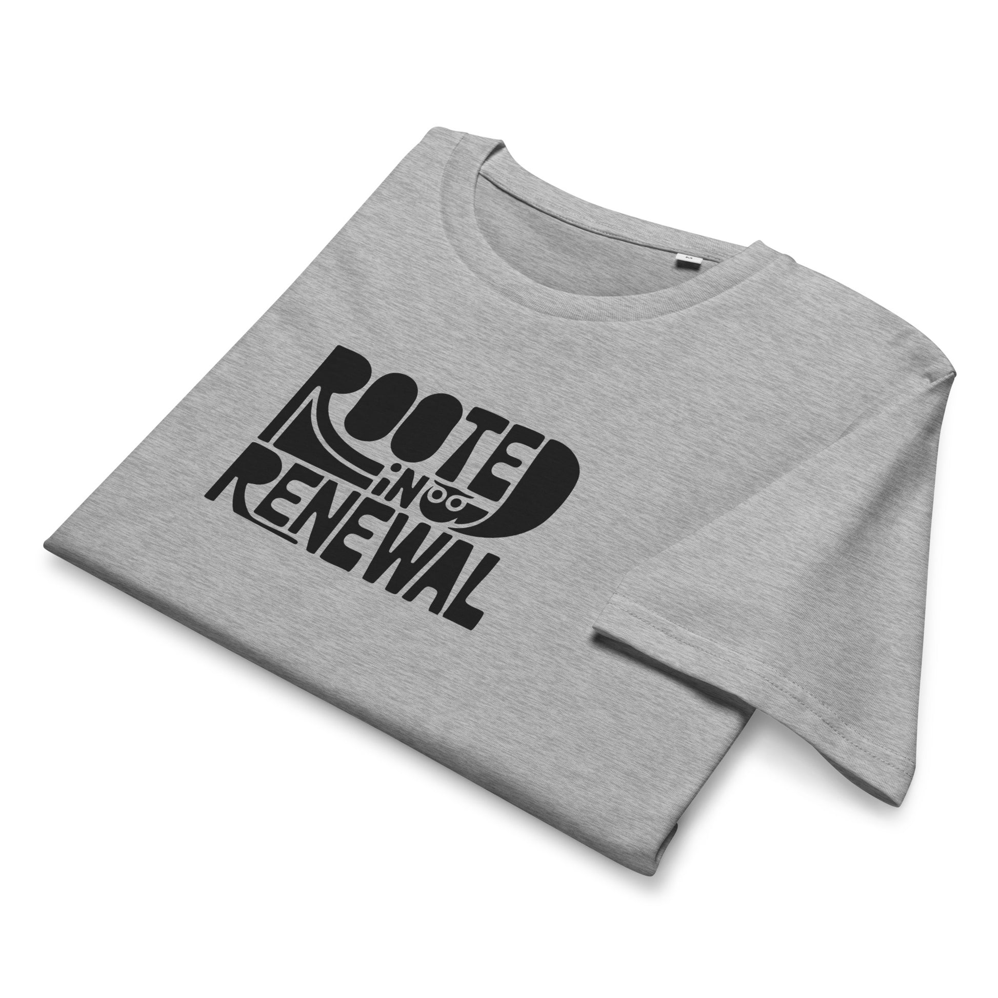 Unisex Organic Mid-Light T-Shirt "Rooted In Renewal" – Owl Print Sustainable Fashion Dudeily