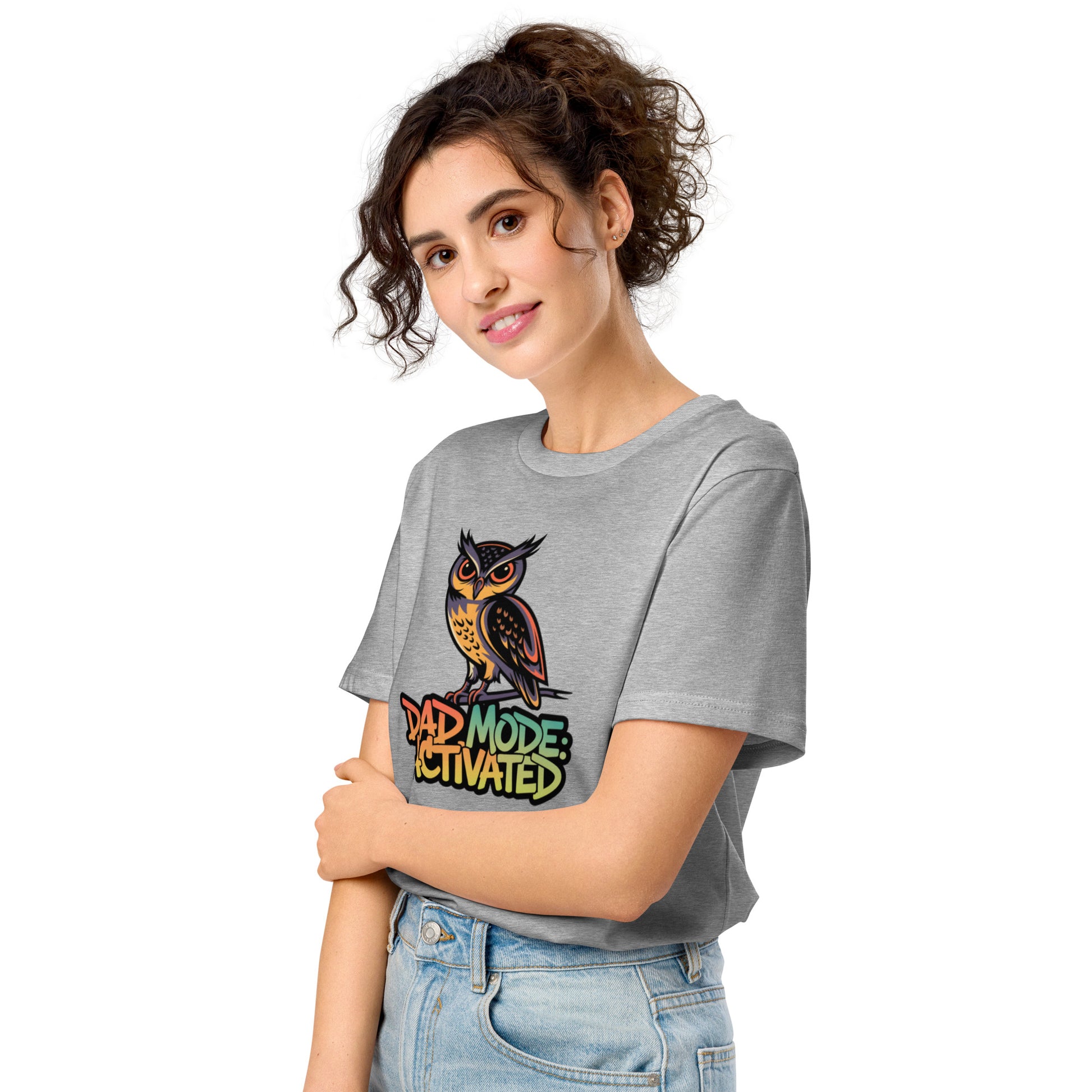 Unisex Organic Mid-Light T-Shirt: Owl Themed Sustainable Fashion Dudeily