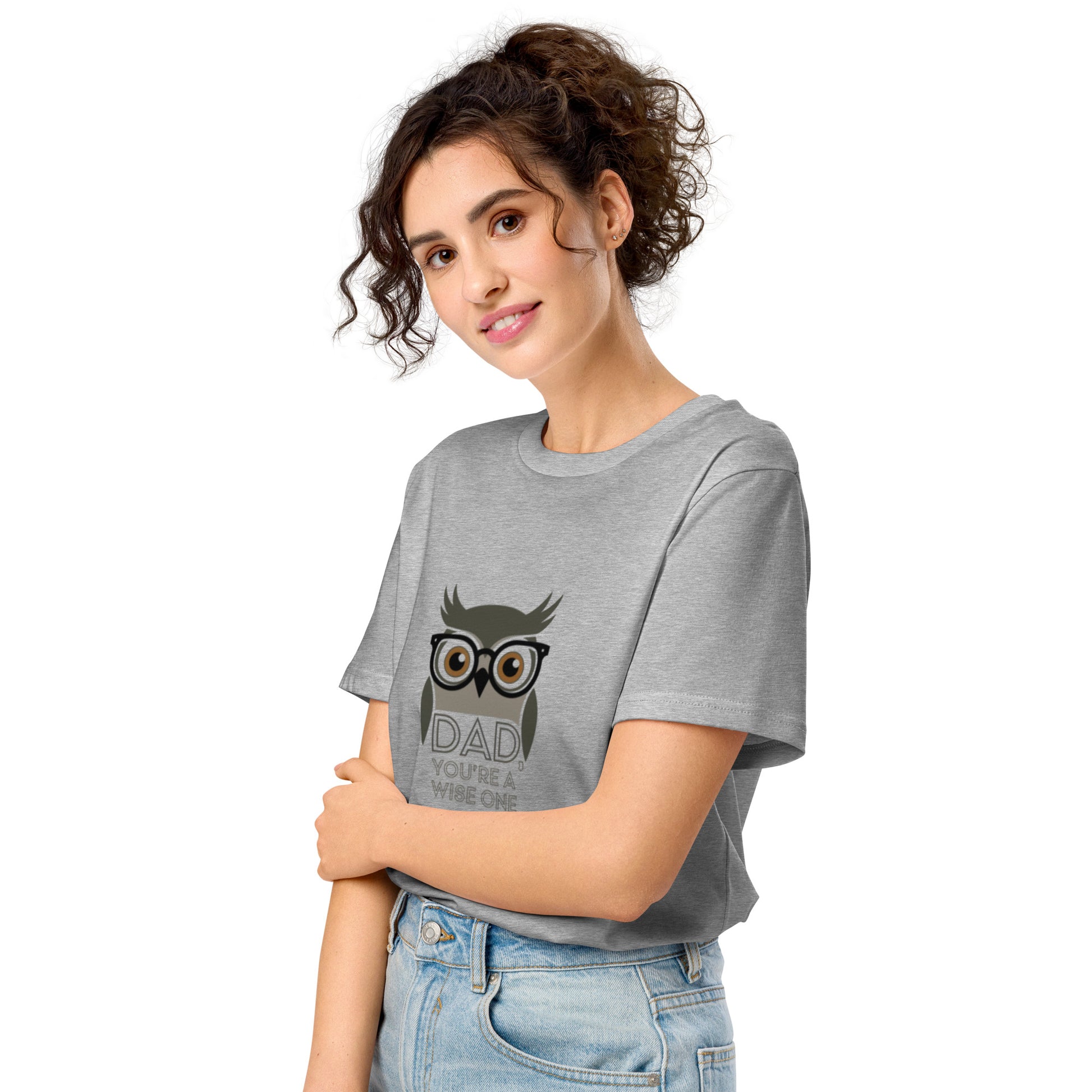 Unisex Organic Mid-Light T-Shirt – Owl Themed Sustainable Fashion for Father's Day by Dudeily Dudeily
