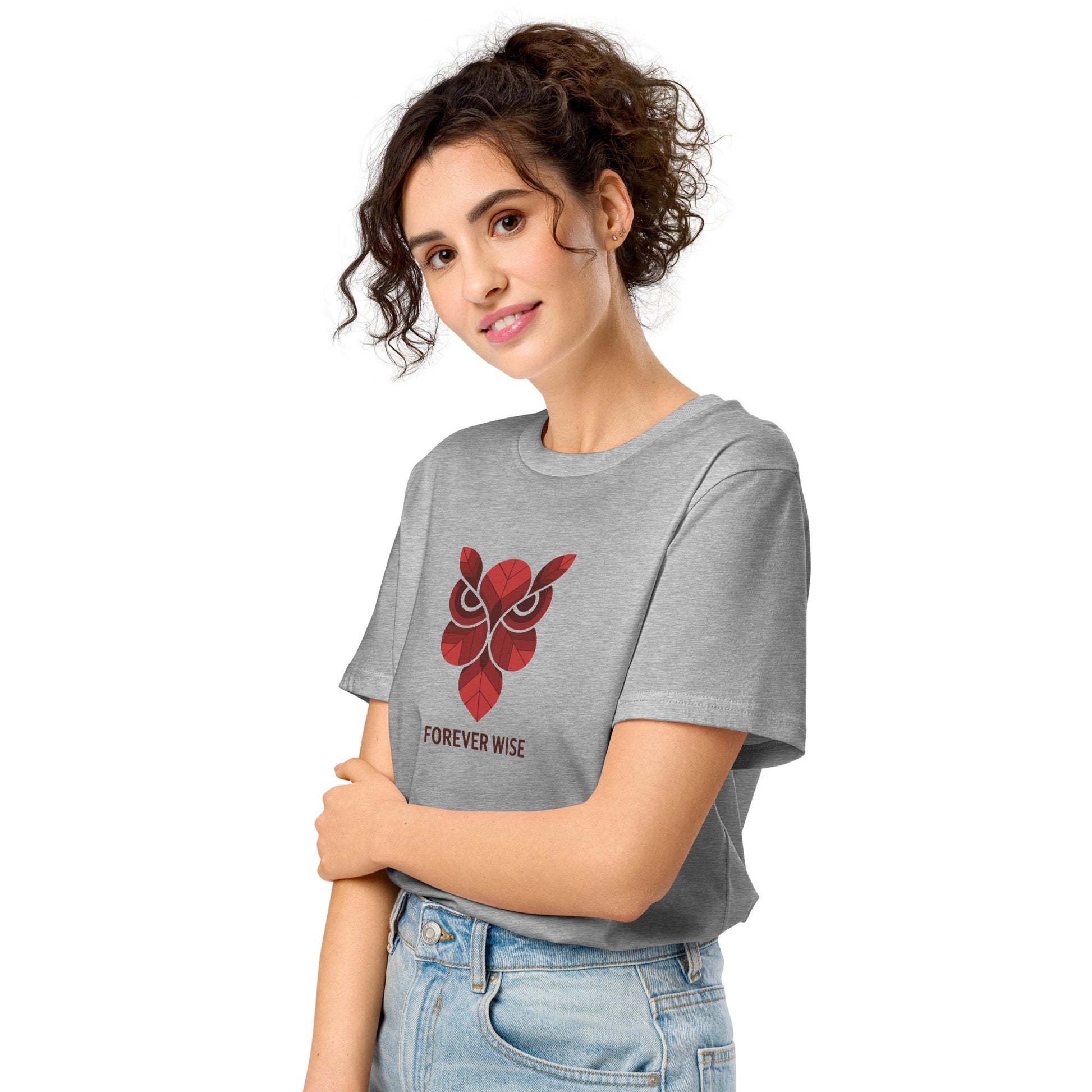 Unisex Organic Mid-Light T-Shirt: 'Forever Wise' | Eco-Friendly Owl Apparel USA Dudeily