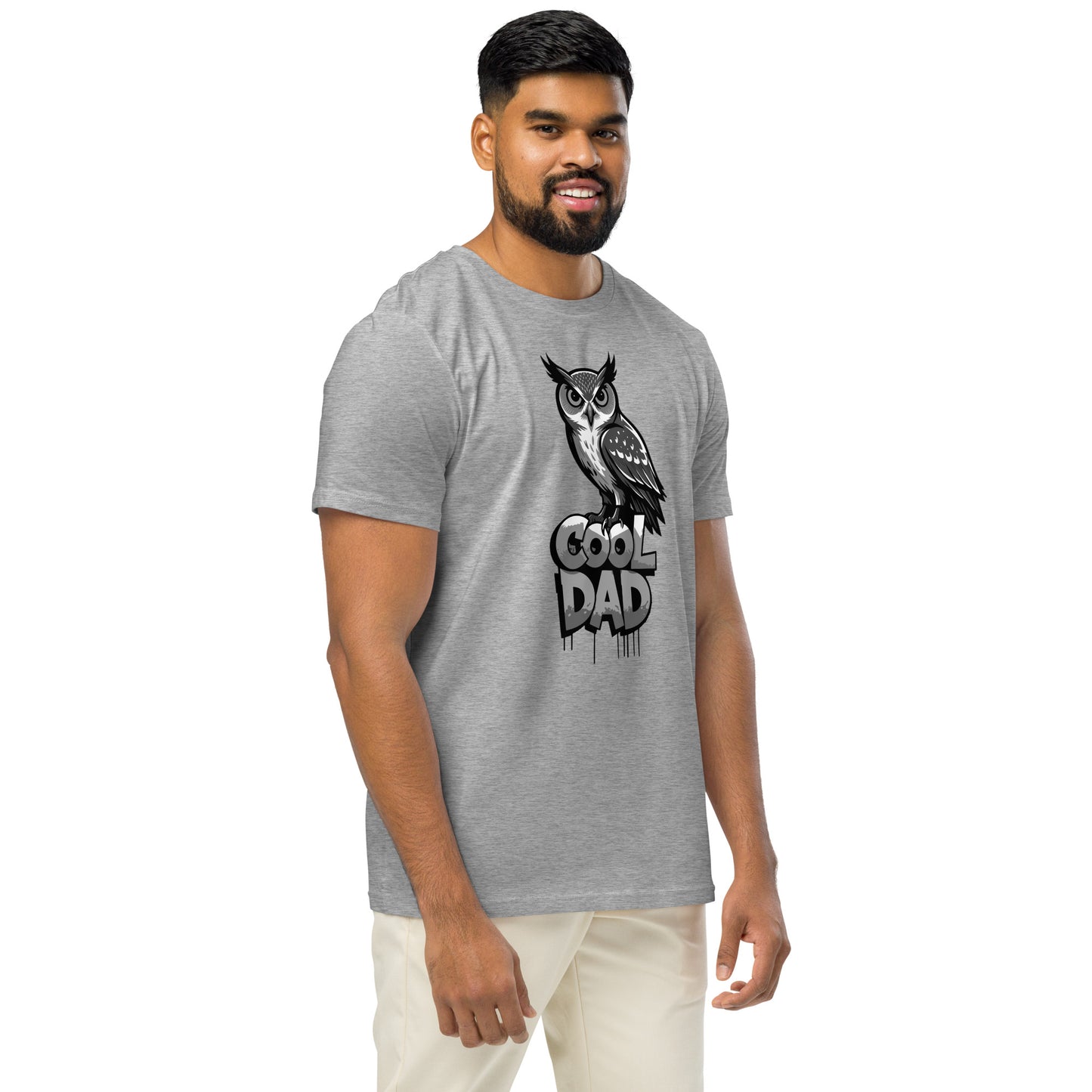 Unisex Organic Mid-Light T-Shirt – Sustainable Father’s Day Gift for Nature & Owl Lovers | Dudeily Dudeily