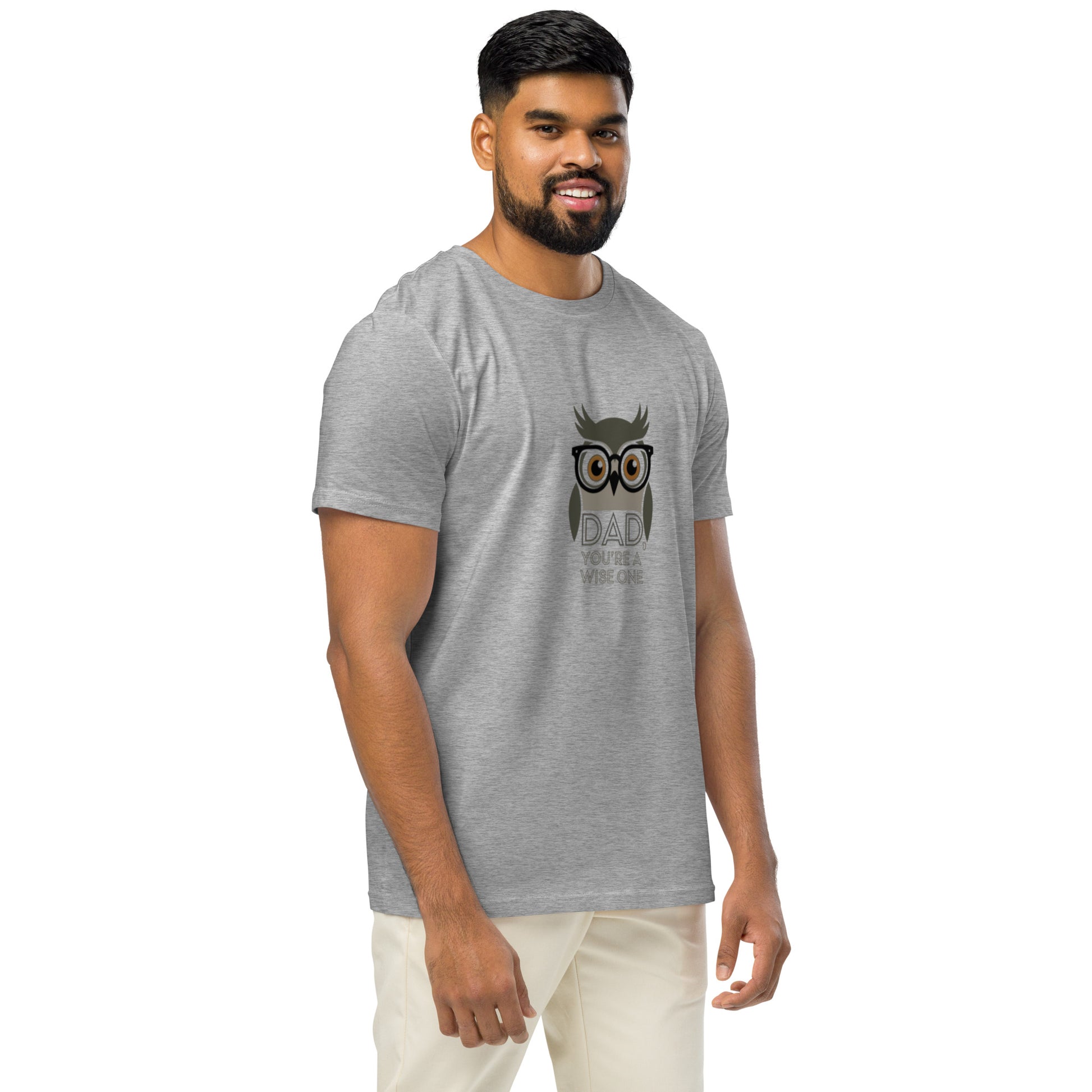 Unisex Organic Mid-Light T-Shirt – Owl Themed Sustainable Fashion for Father's Day by Dudeily Dudeily