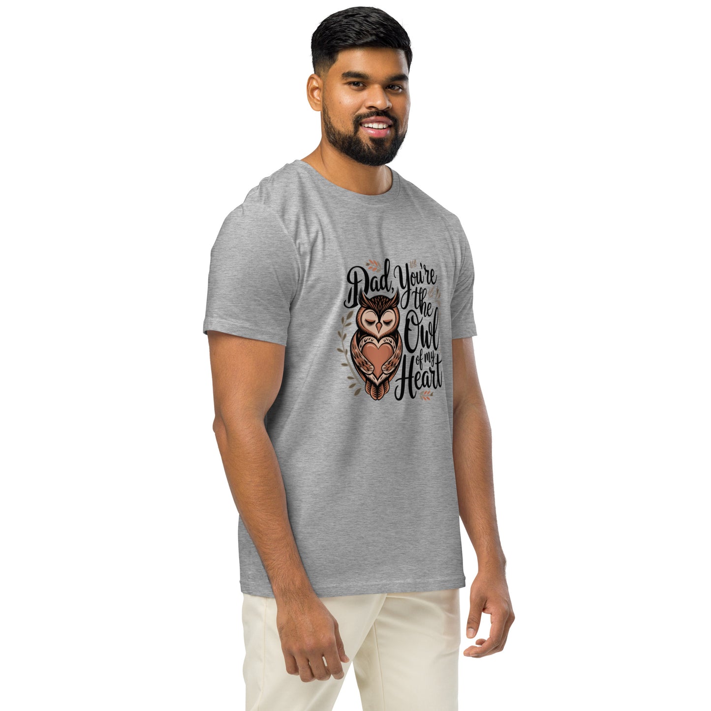 Unisex Organic Mid-Light T-Shirt – Owl-Themed Sustainable Fashion for Father's Day T-Shirt Dudeily