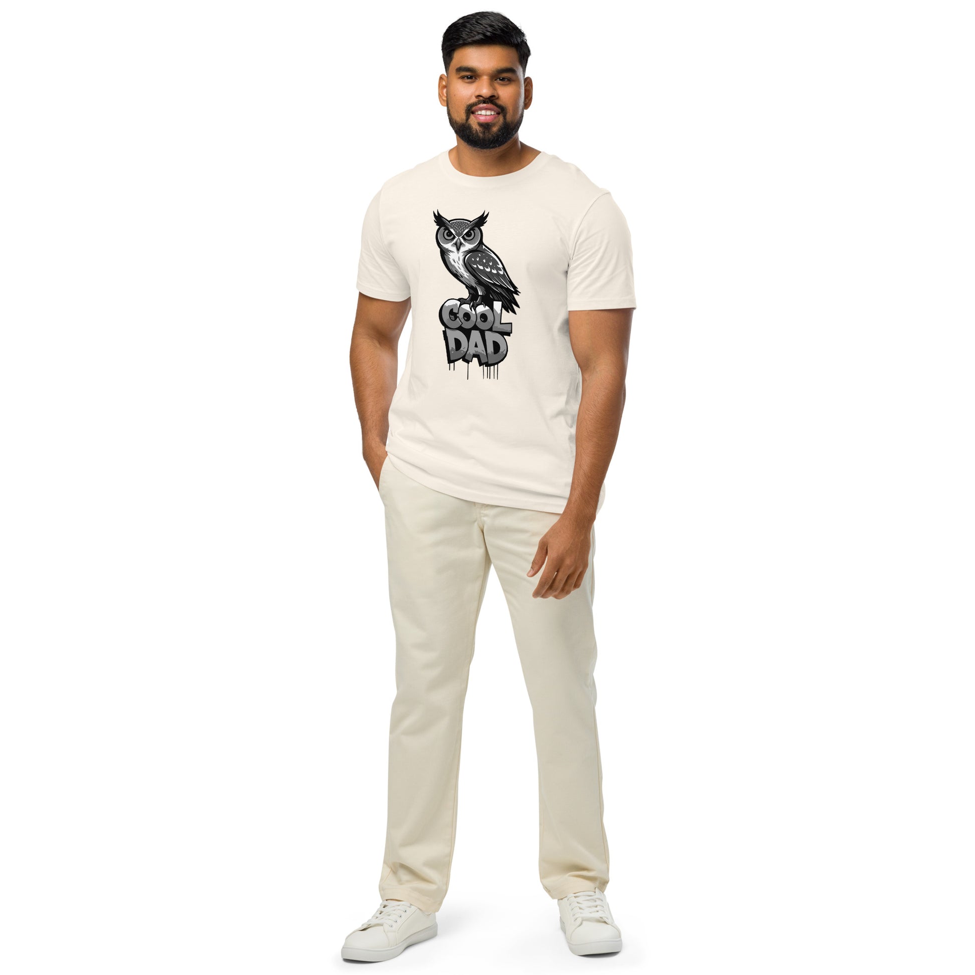 Unisex Organic Mid-Light T-Shirt – Sustainable Father’s Day Gift for Nature & Owl Lovers | Dudeily Dudeily