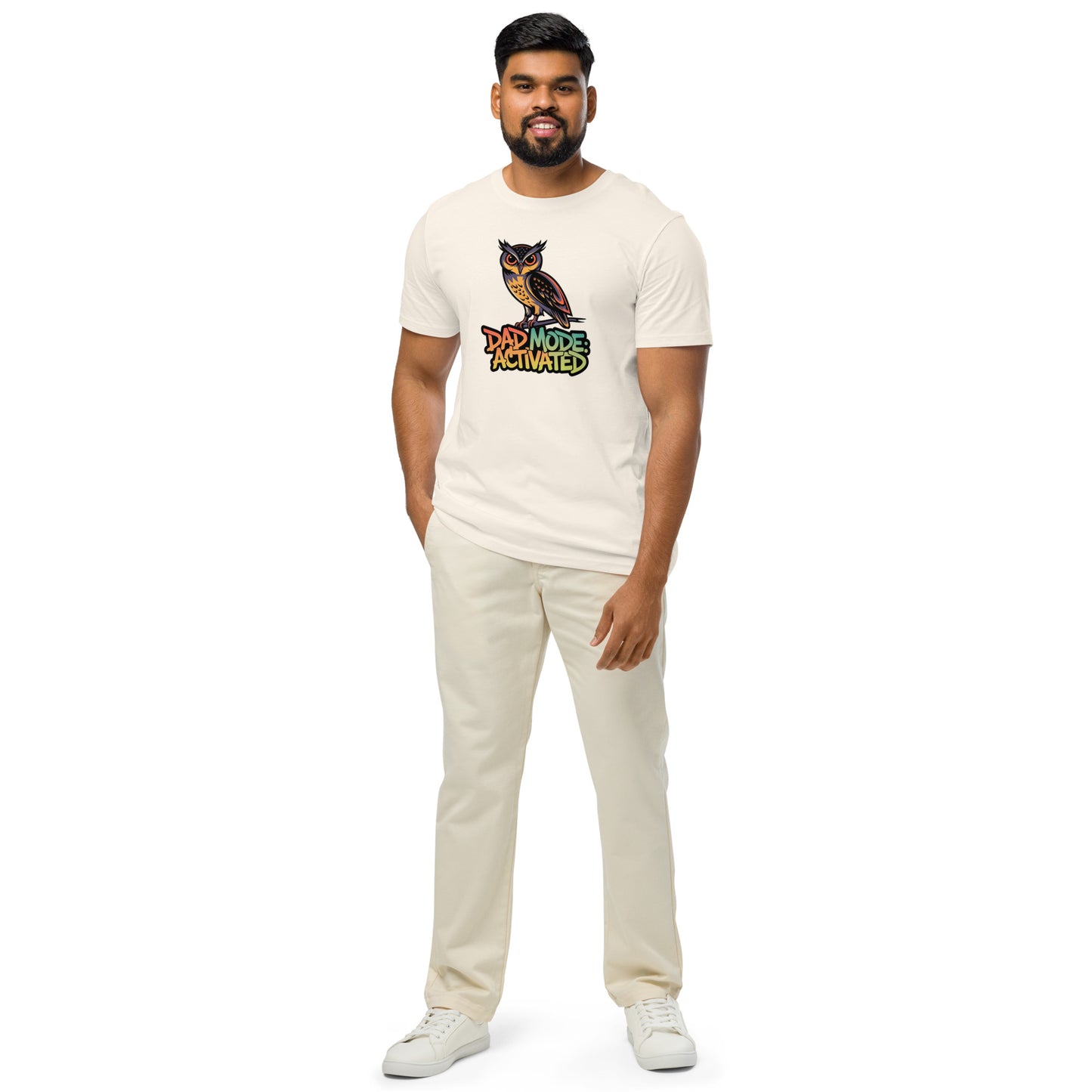 Unisex Organic Mid-Light T-Shirt: Owl Themed Sustainable Fashion Dudeily