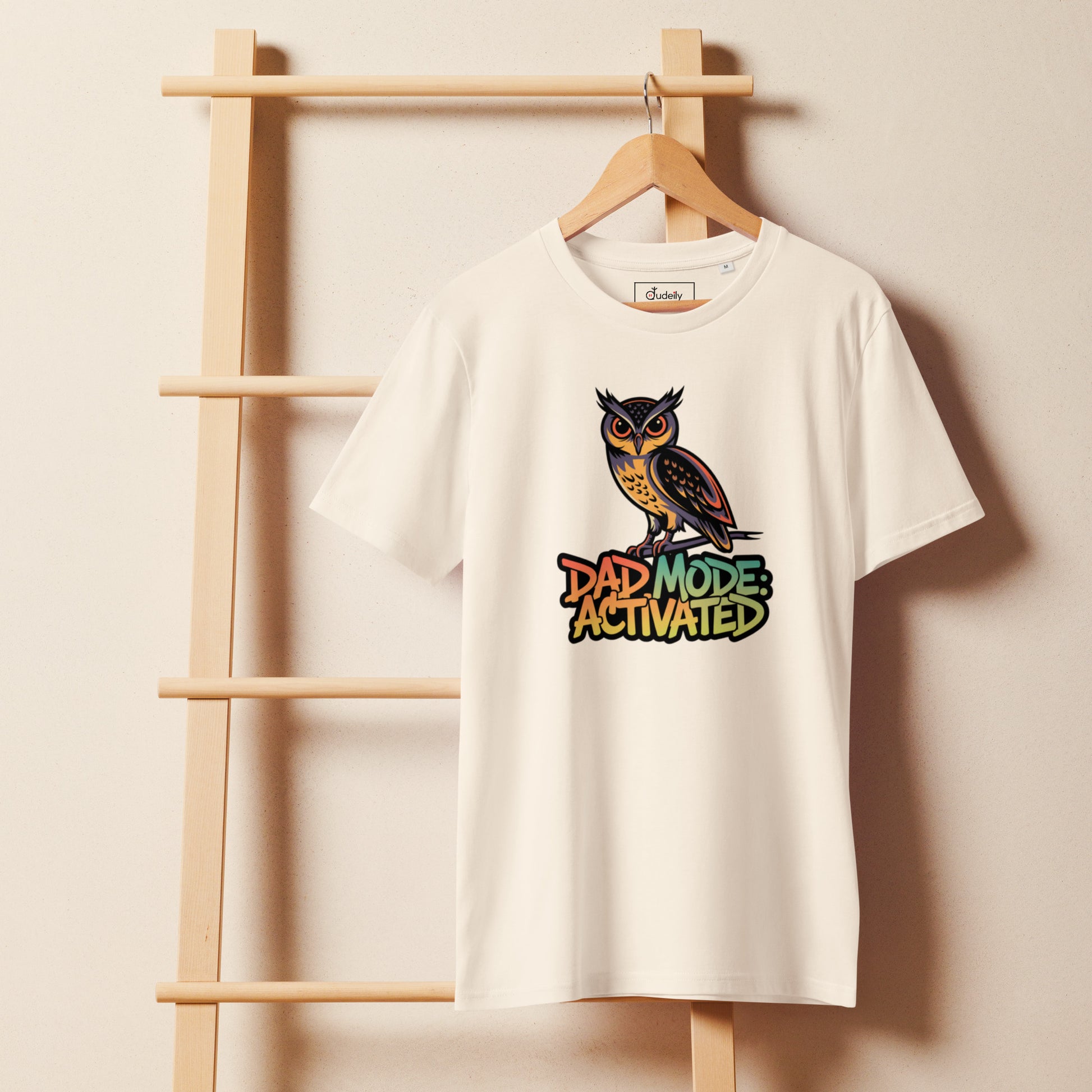 Unisex Organic Mid-Light T-Shirt: Owl Themed Sustainable Fashion Dudeily