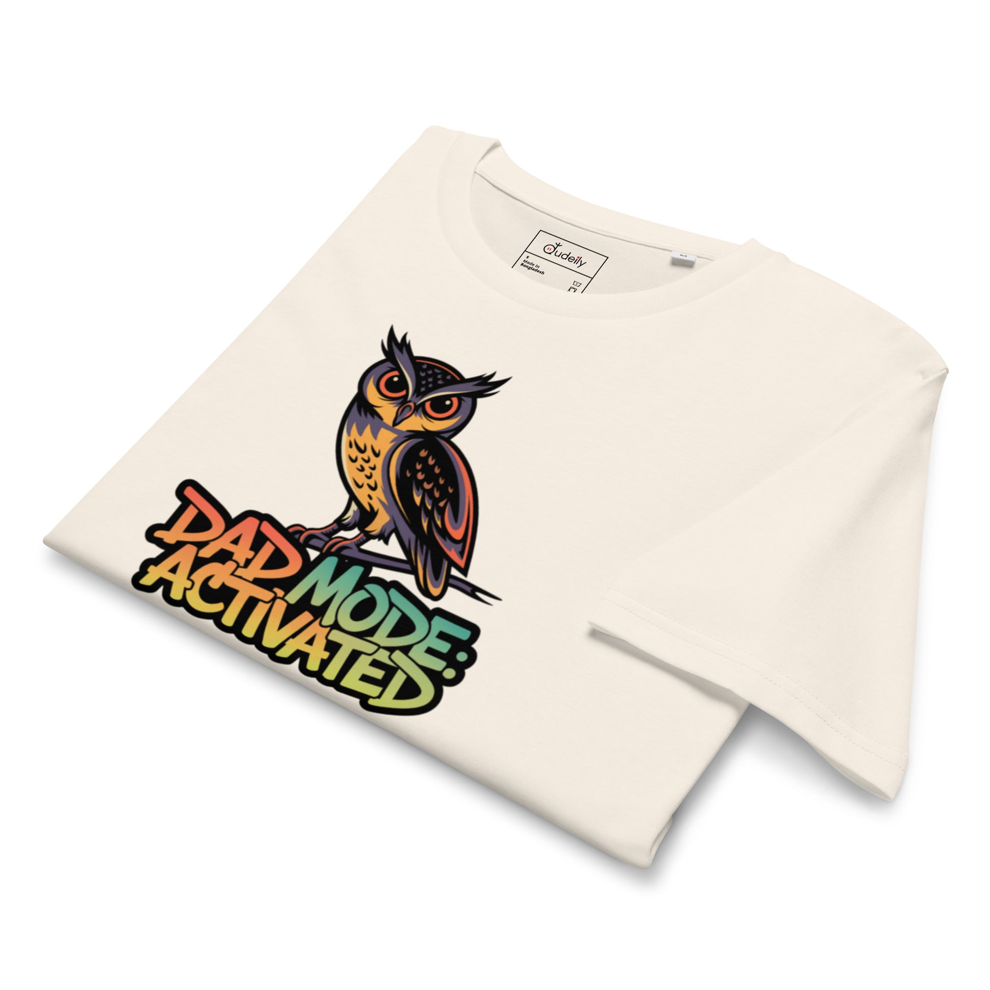 Unisex Organic Mid-Light T-Shirt: Owl Themed Sustainable Fashion Dudeily