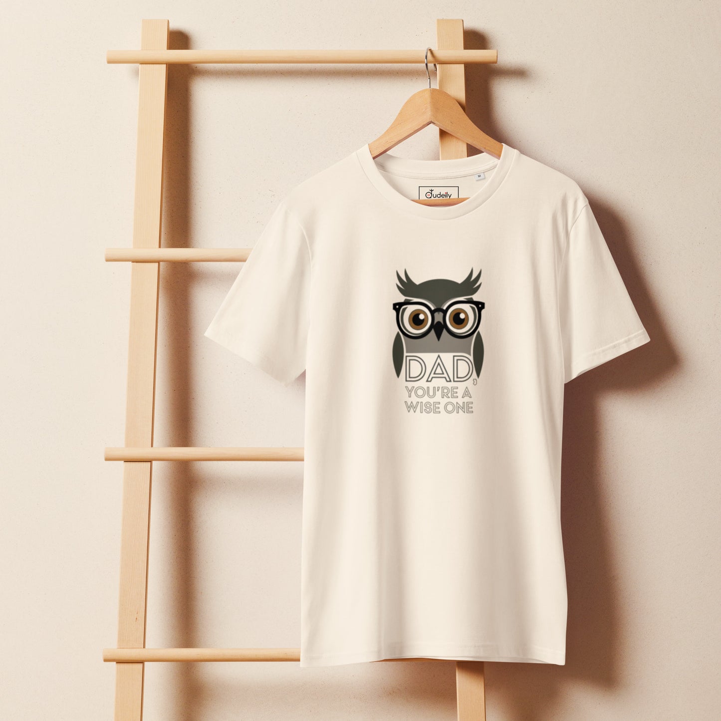 Unisex Organic Mid-Light T-Shirt –Owl Themed Sustainable Fashion by Dudeily Dudeily