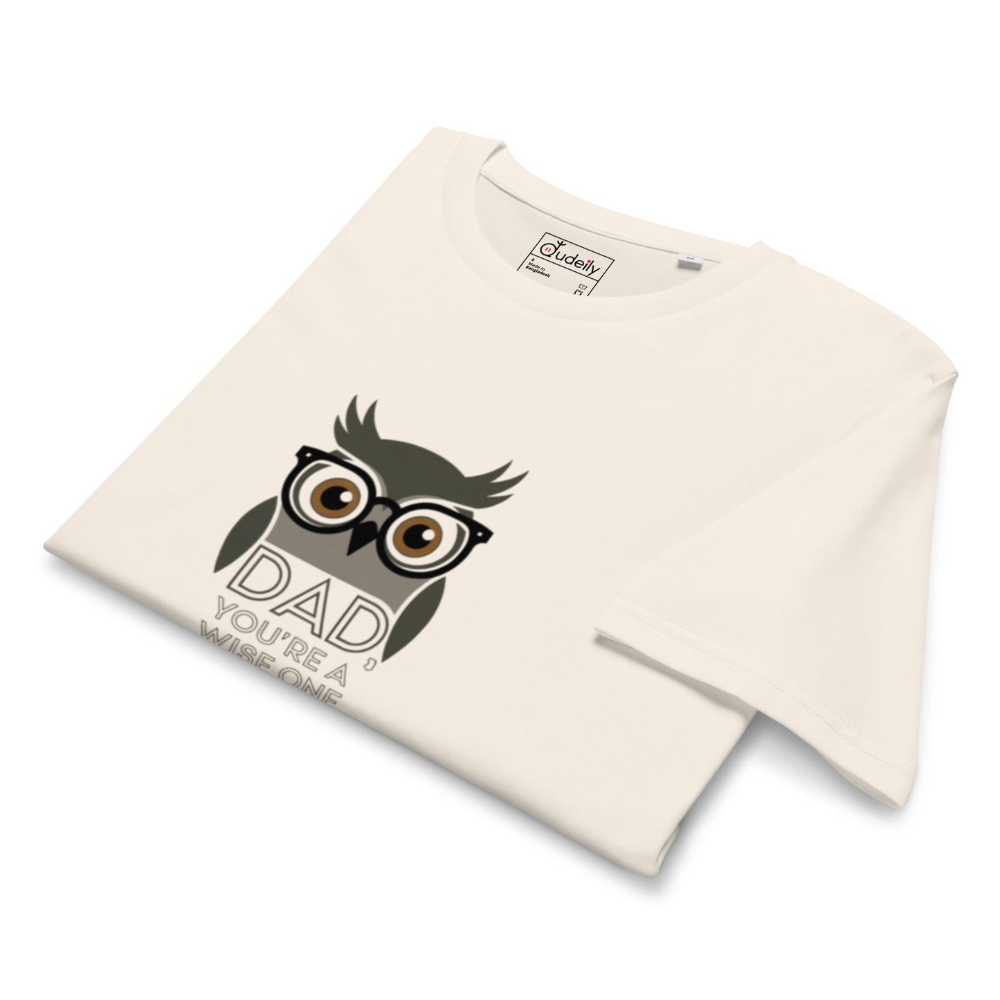 Unisex Organic Mid-Light T-Shirt – Owl Themed Sustainable Fashion for Father's Day by Dudeily Dudeily