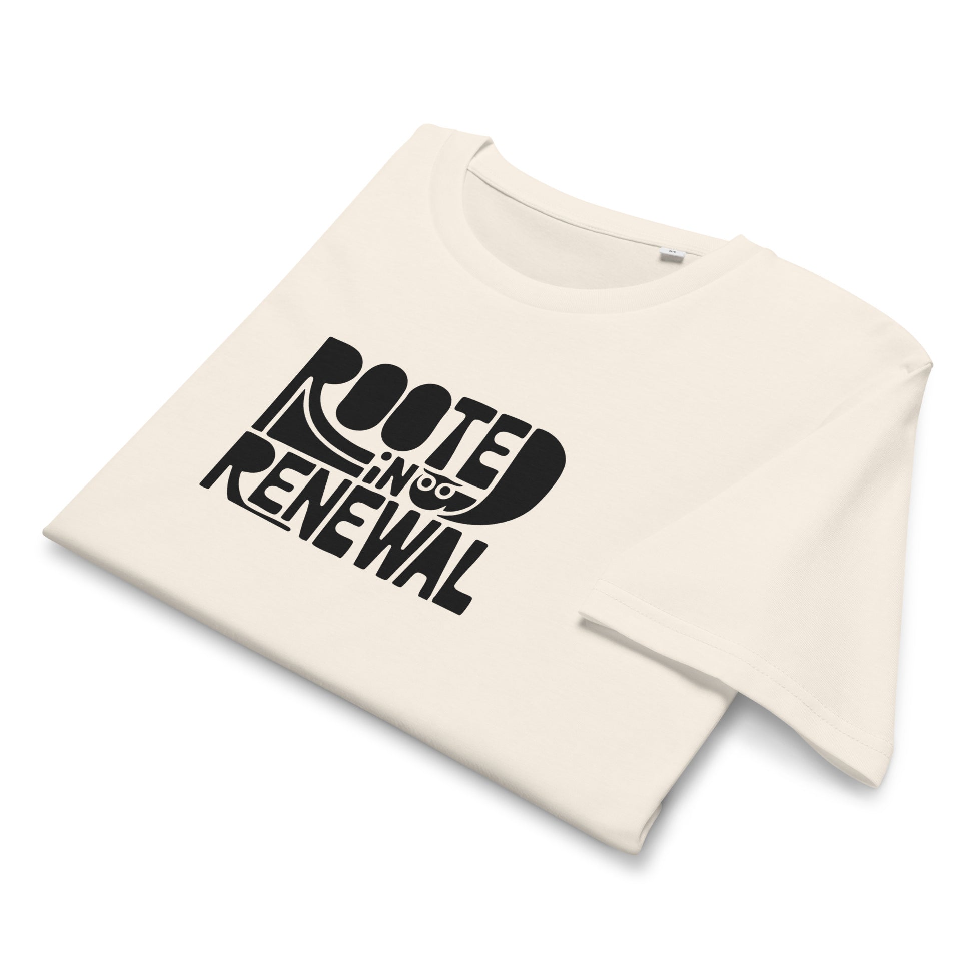 Unisex Organic Mid-Light T-Shirt "Rooted In Renewal" – Owl Print Sustainable Fashion Dudeily