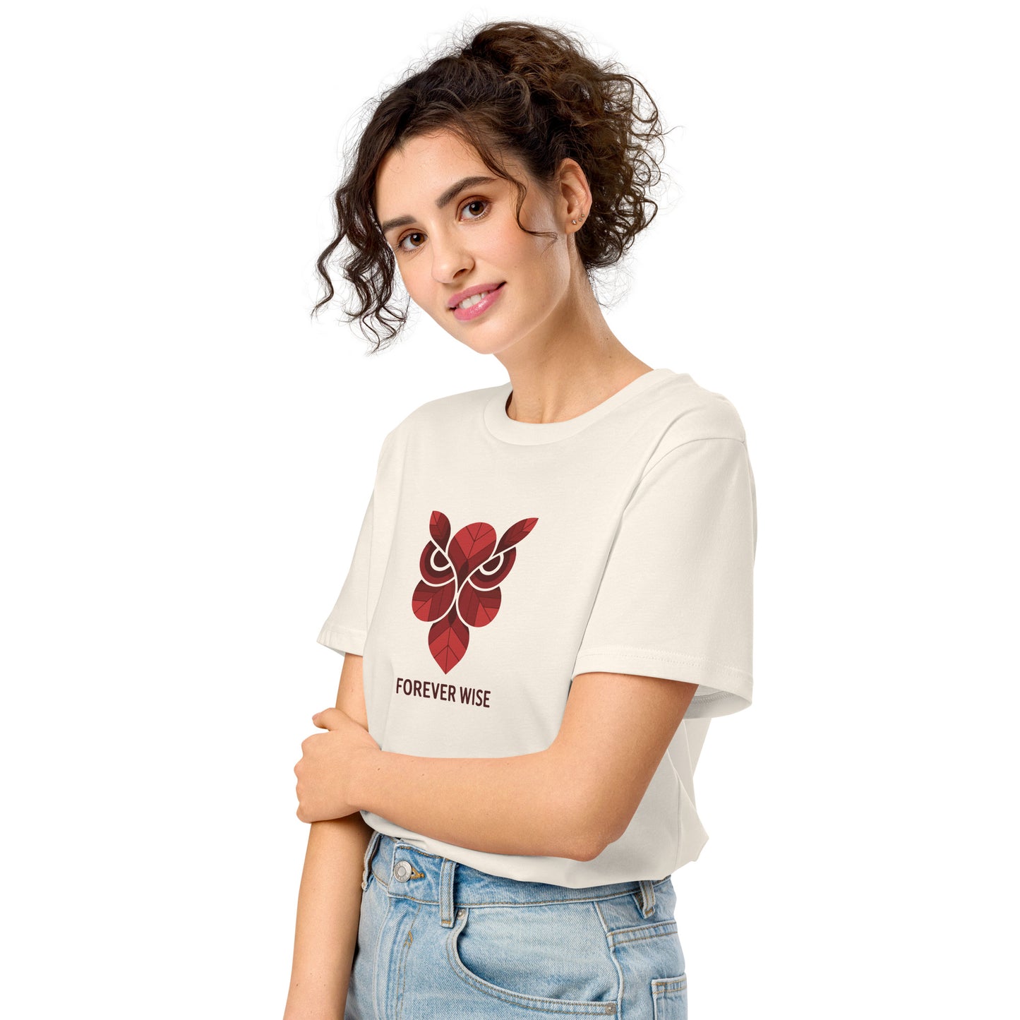 Unisex Organic Mid-Light T-Shirt: 'Forever Wise' | Eco-Friendly Owl Apparel USA Dudeily