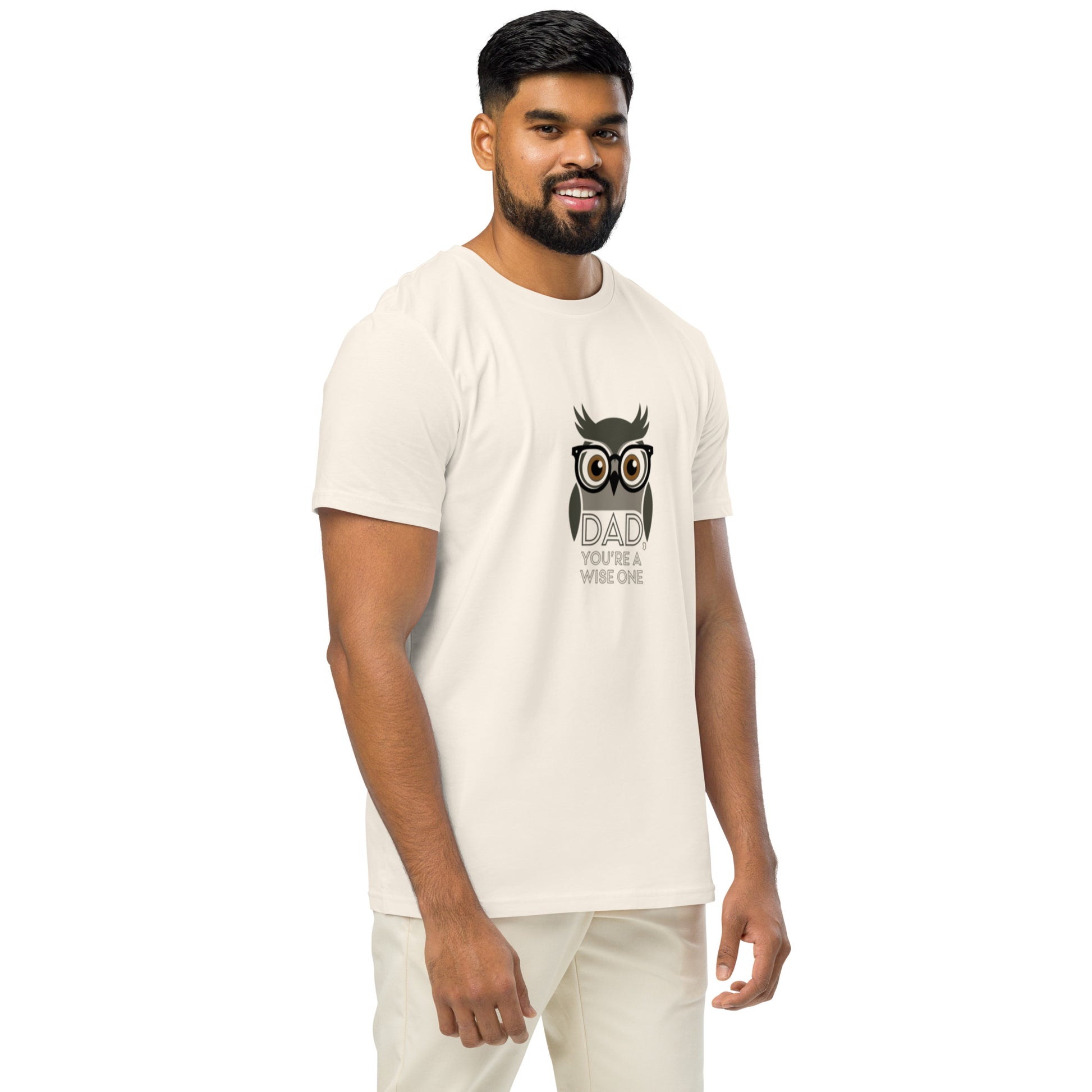 Unisex Organic Mid-Light T-Shirt – Owl Themed Sustainable Fashion for Father's Day by Dudeily Dudeily