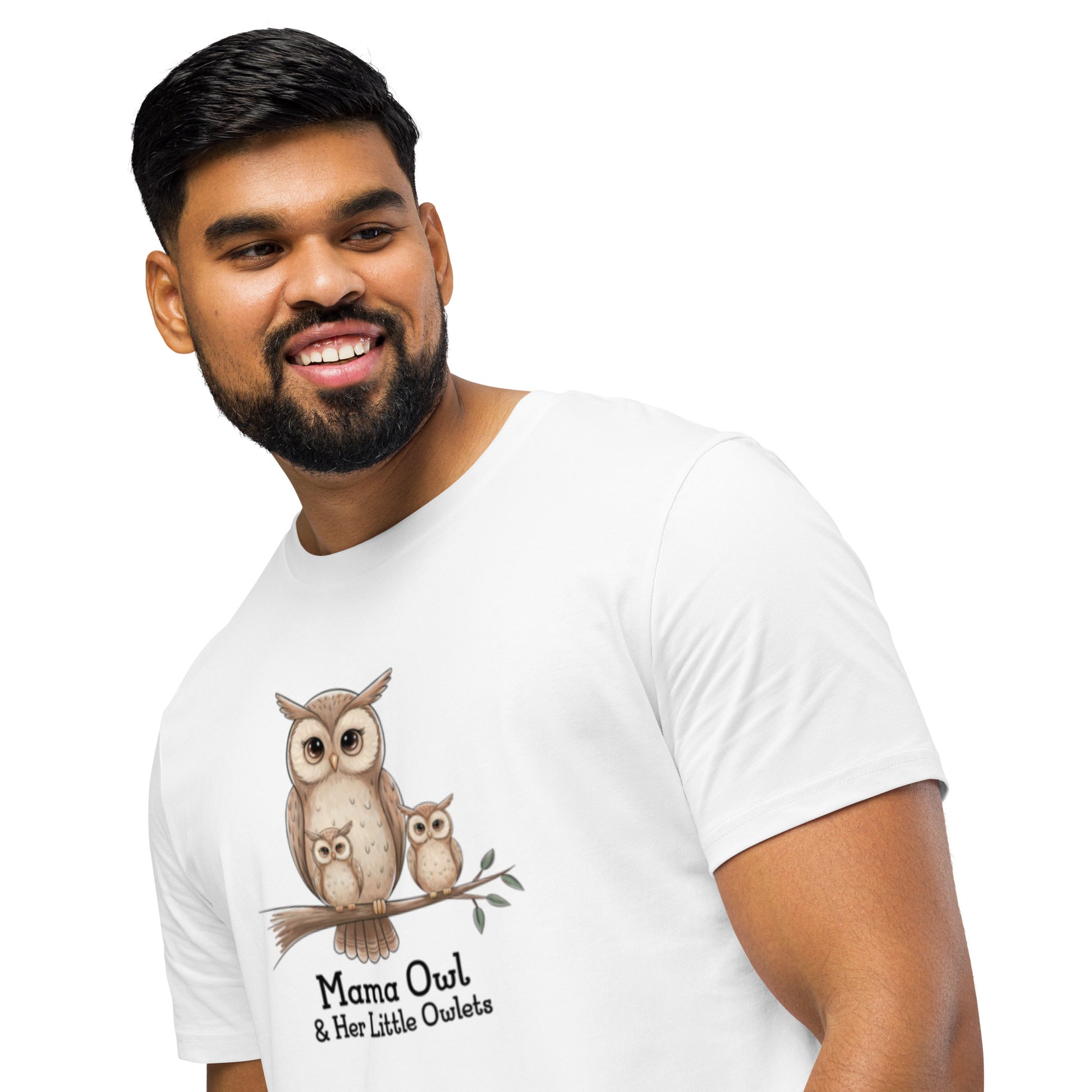 Unisex Organic Mid-Light T-Shirt – Eco-Friendly Owl Lover’s Pick by Dudeily Dudeily