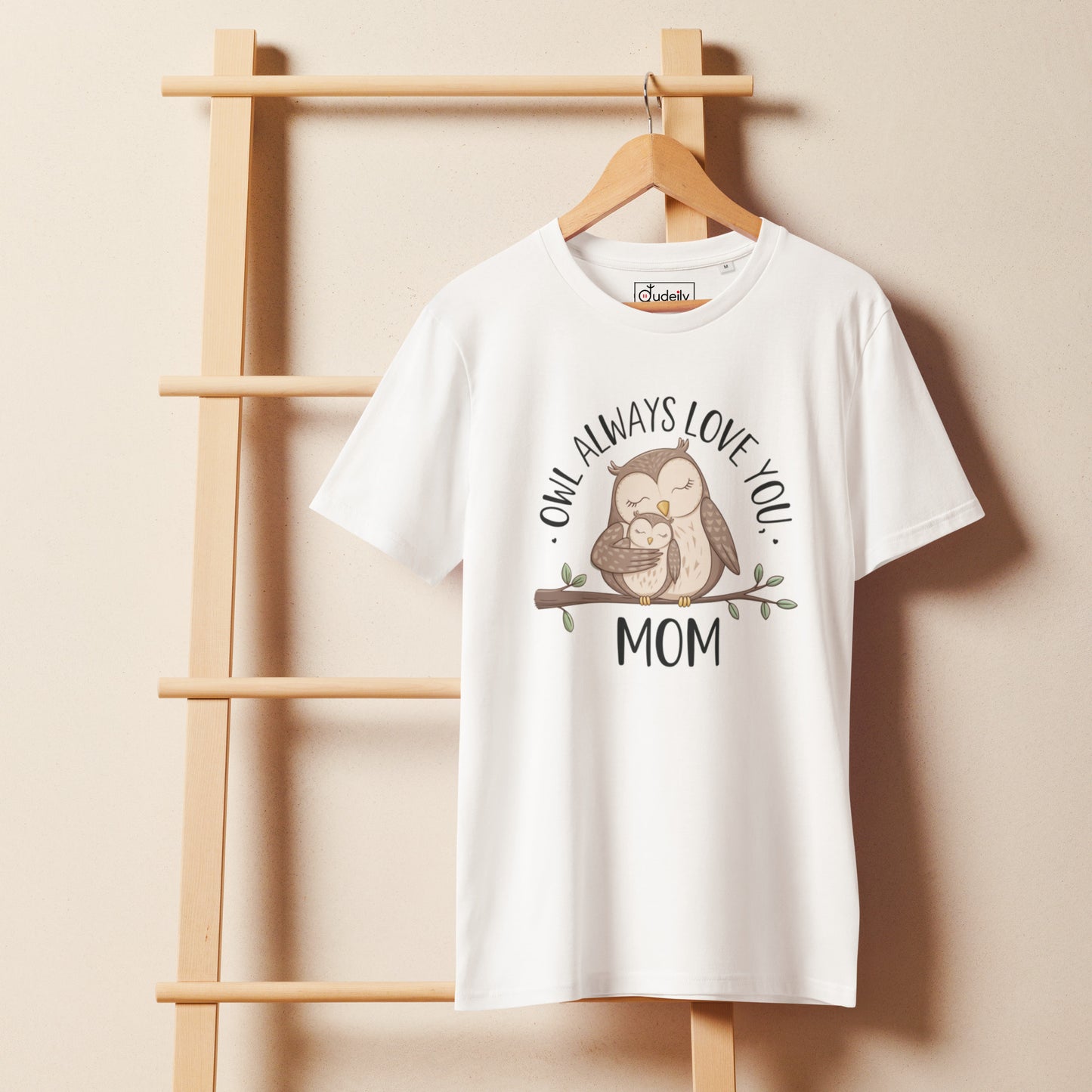 Unisex Organic Mid-Light T-Shirt – Sustainable fashion Owl Graphic Tee Dudeily