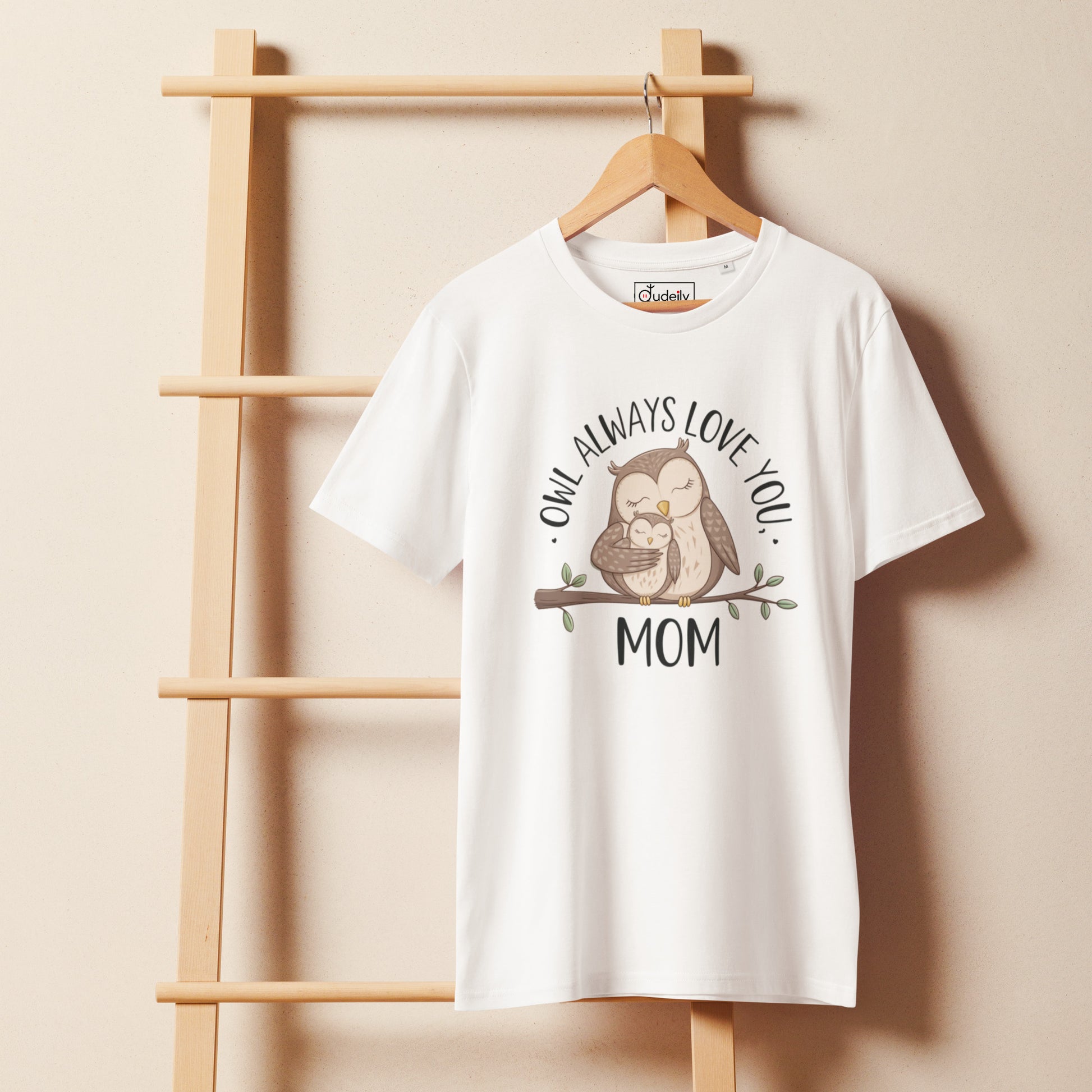Unisex Organic Mid-Light T-Shirt – Sustainable fashion Owl Graphic Tee Dudeily