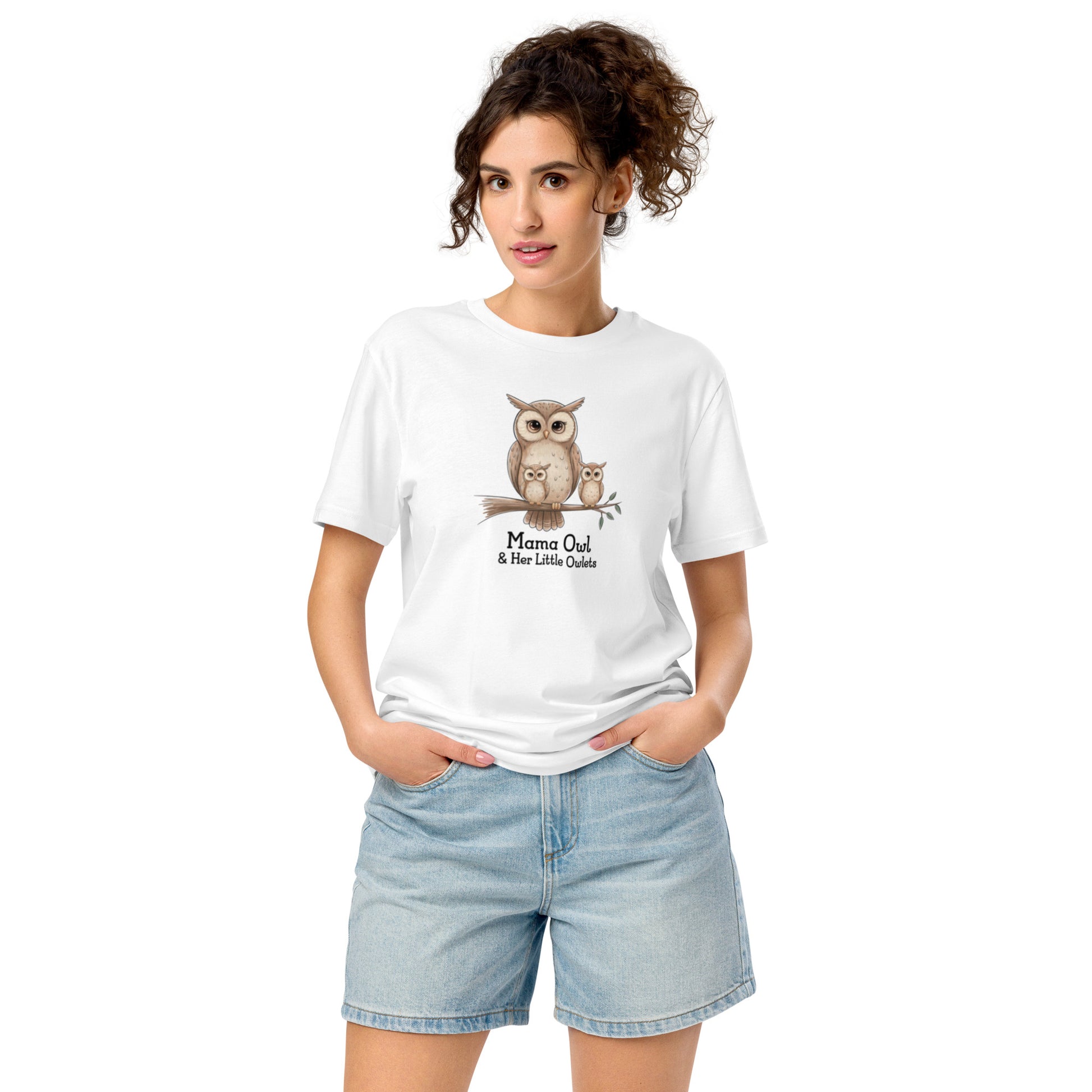 Unisex Organic Mid-Light T-Shirt – Eco-Friendly Owl Lover’s Pick by Dudeily Dudeily