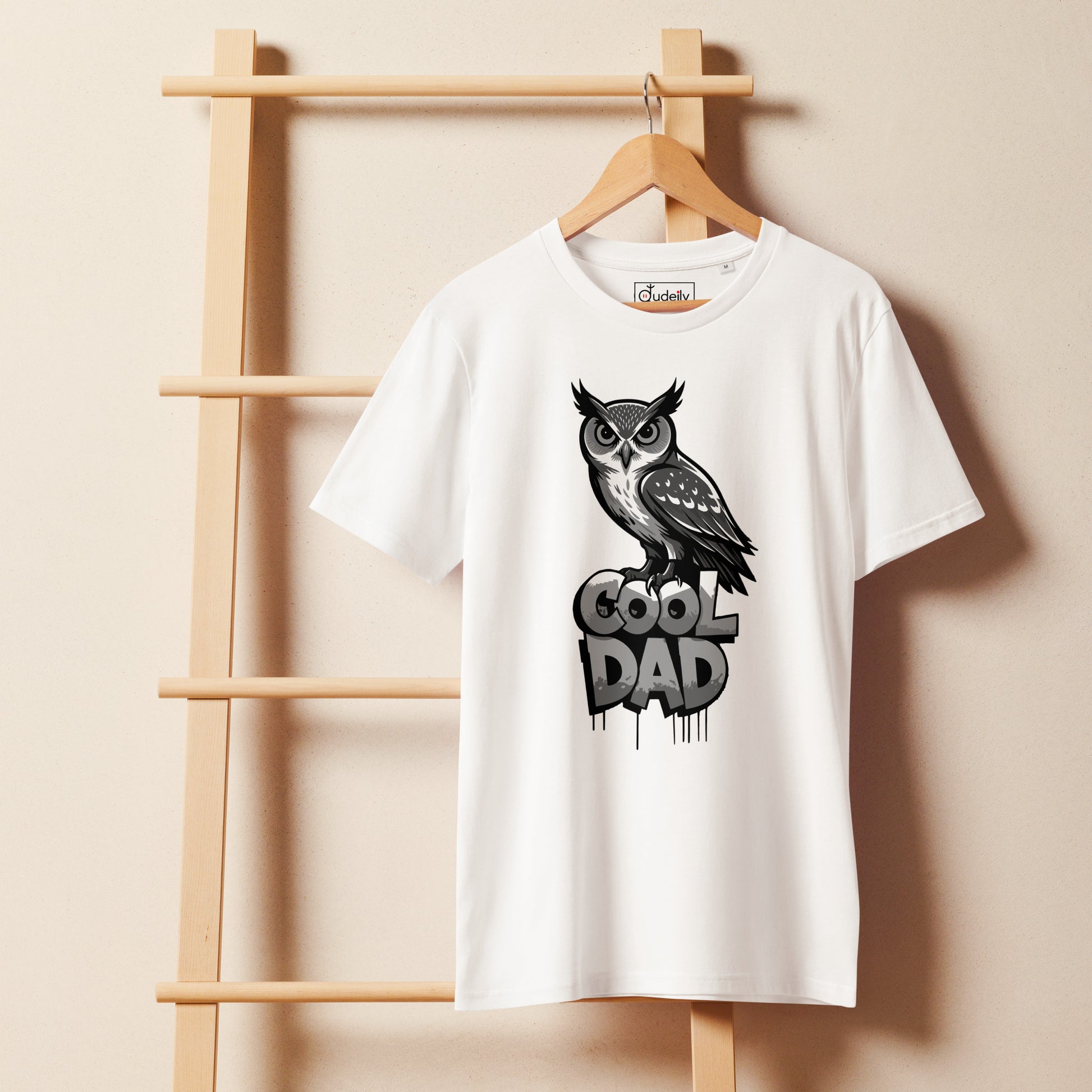 Unisex Organic Mid-Light T-Shirt – Sustainable Father’s Day Gift for Nature & Owl Lovers | Dudeily Dudeily