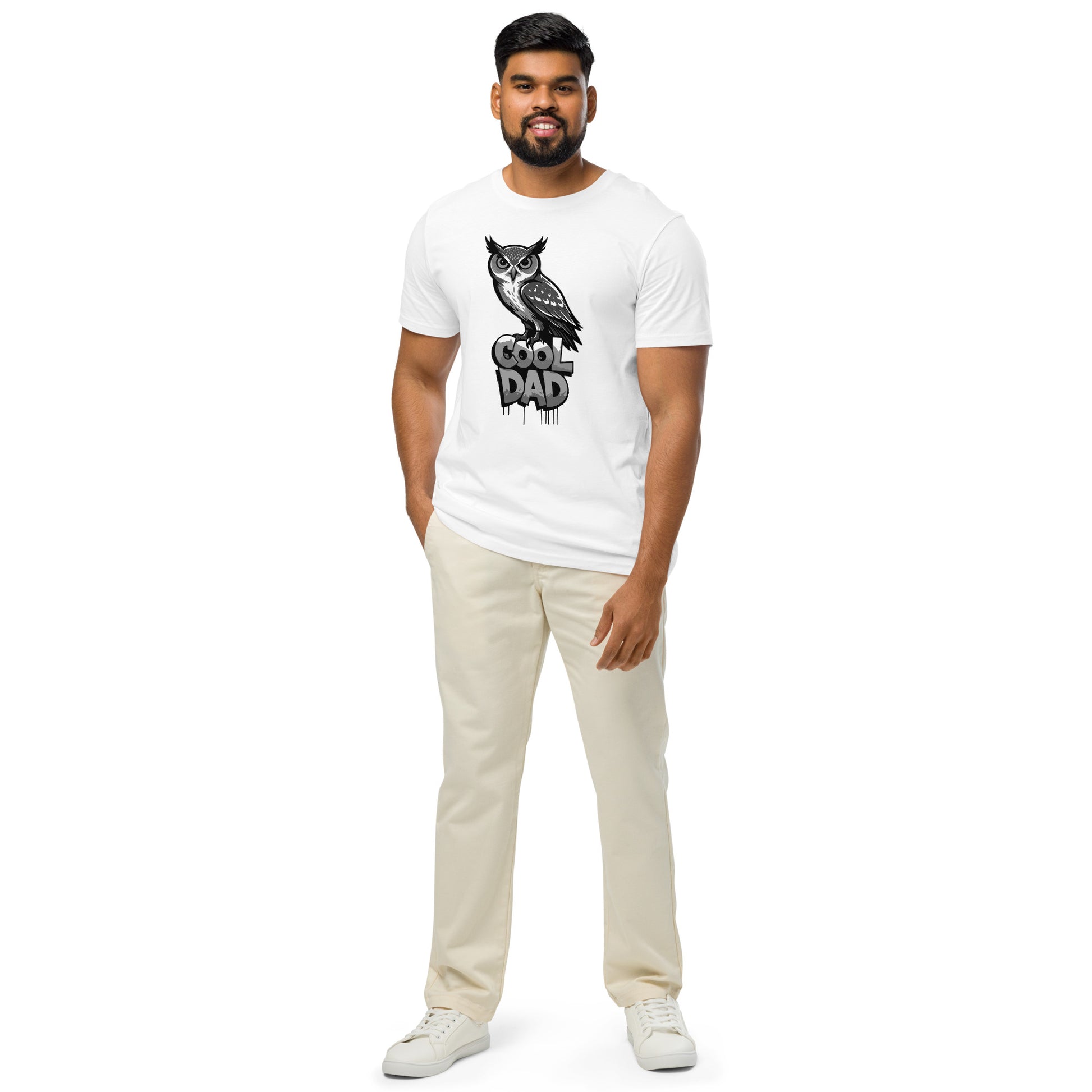 Unisex Organic Mid-Light T-Shirt – Sustainable Father’s Day Gift for Nature & Owl Lovers | Dudeily Dudeily