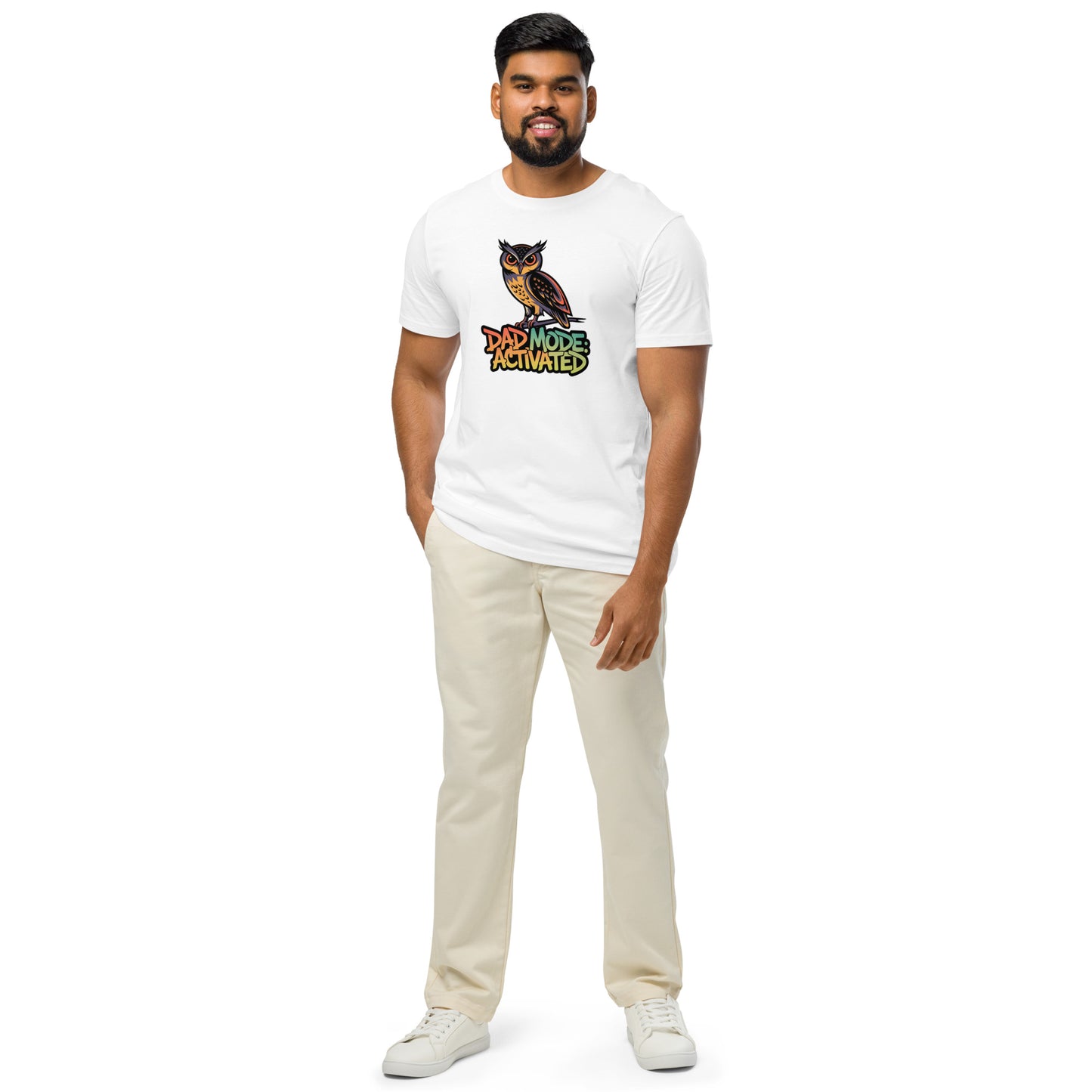 Unisex Organic Mid-Light T-Shirt: Owl Themed Sustainable Fashion Dudeily