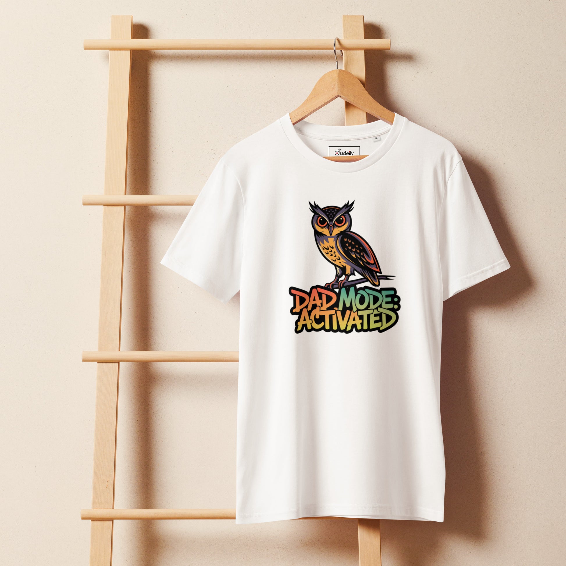 Unisex Organic Mid-Light T-Shirt: Owl Themed Sustainable Fashion Dudeily