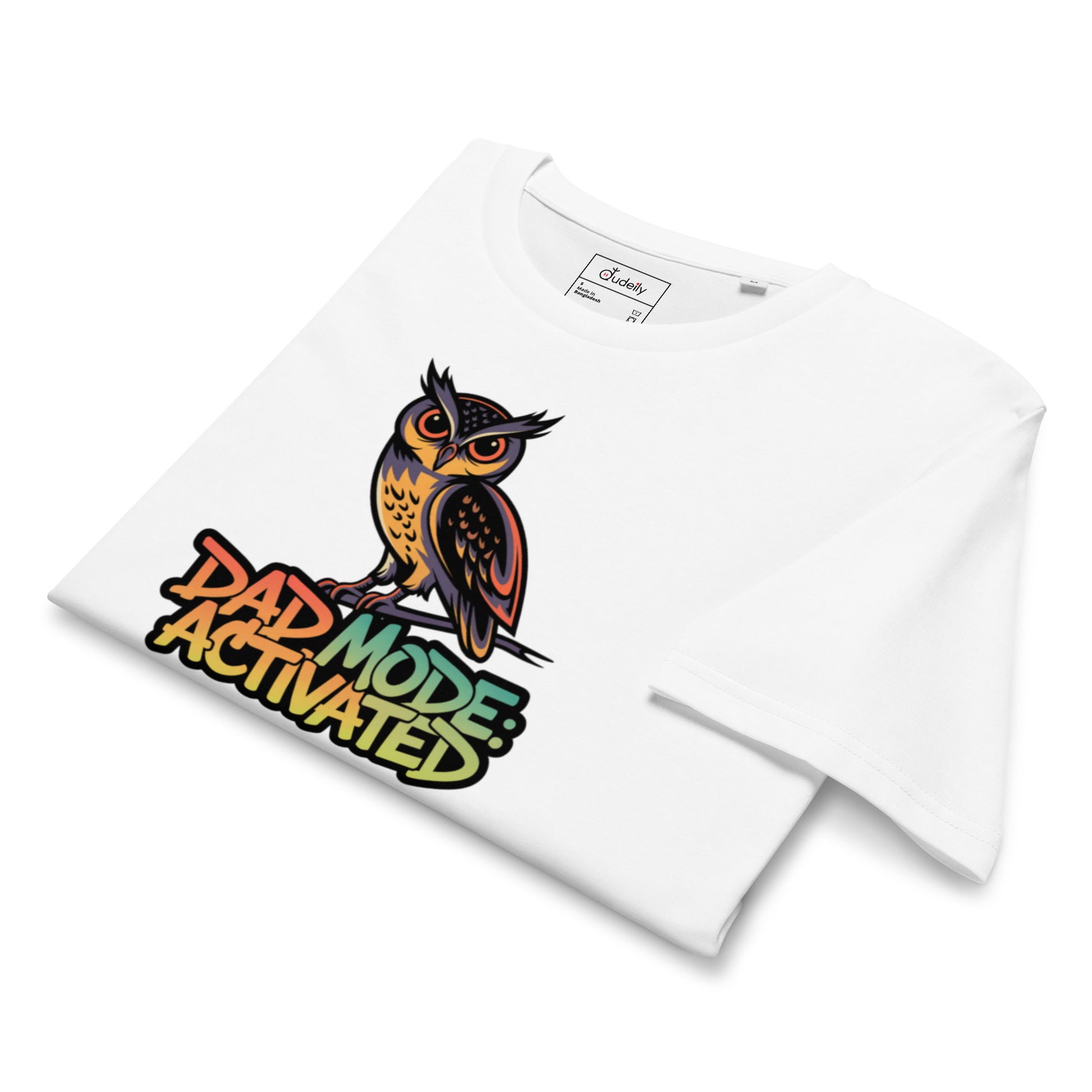 Unisex Organic Mid-Light T-Shirt: Owl Themed Sustainable Fashion Dudeily