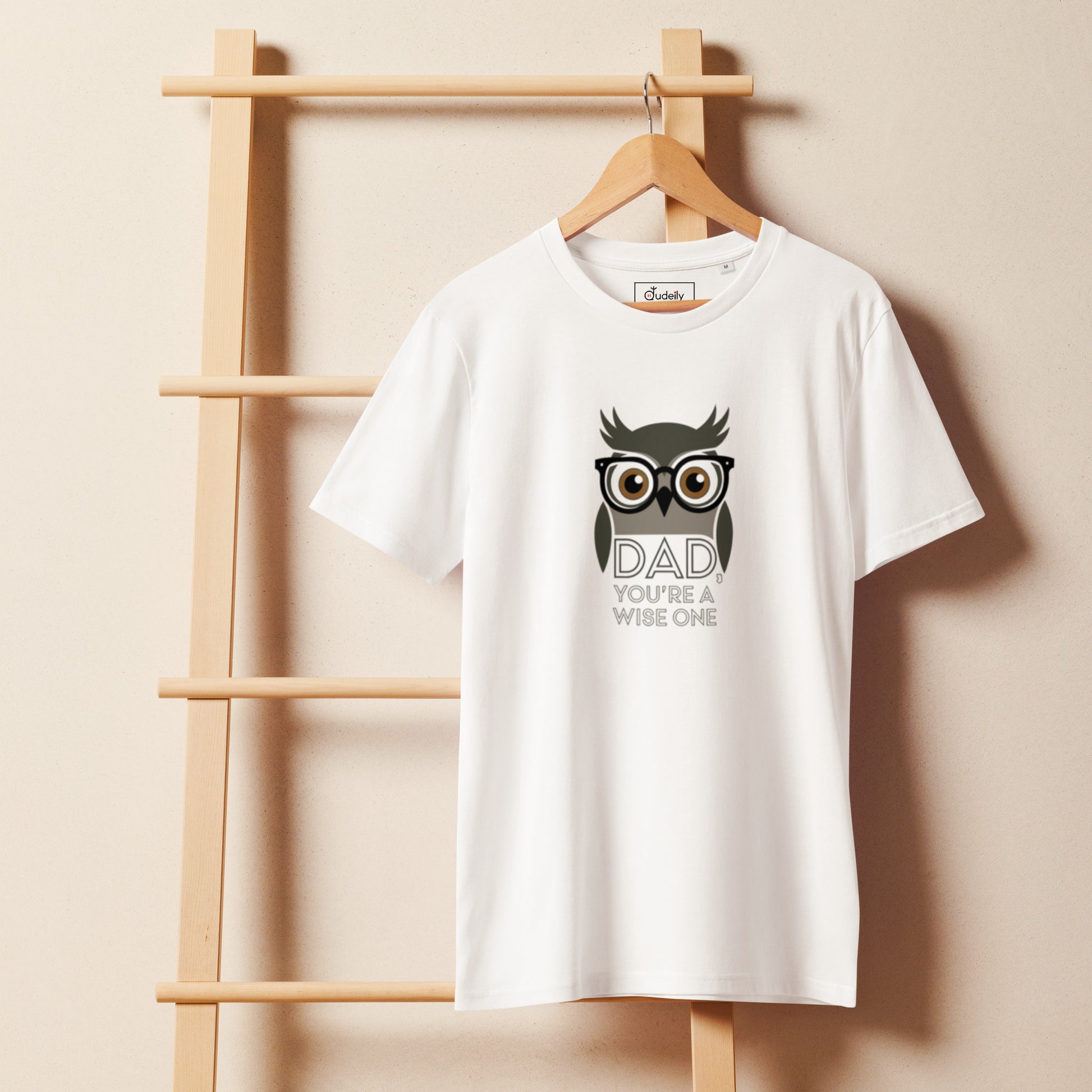 Unisex Organic Mid-Light T-Shirt –Owl Themed Sustainable Fashion by Dudeily Dudeily
