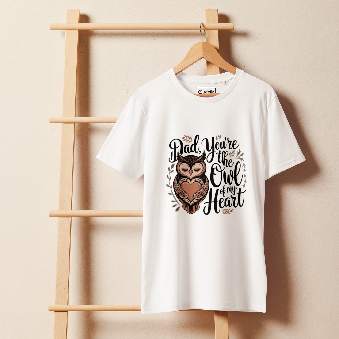 Unisex Organic Mid-Light T-Shirt – Owl-Themed Sustainable Fashion for Father's Day T-Shirt Dudeily