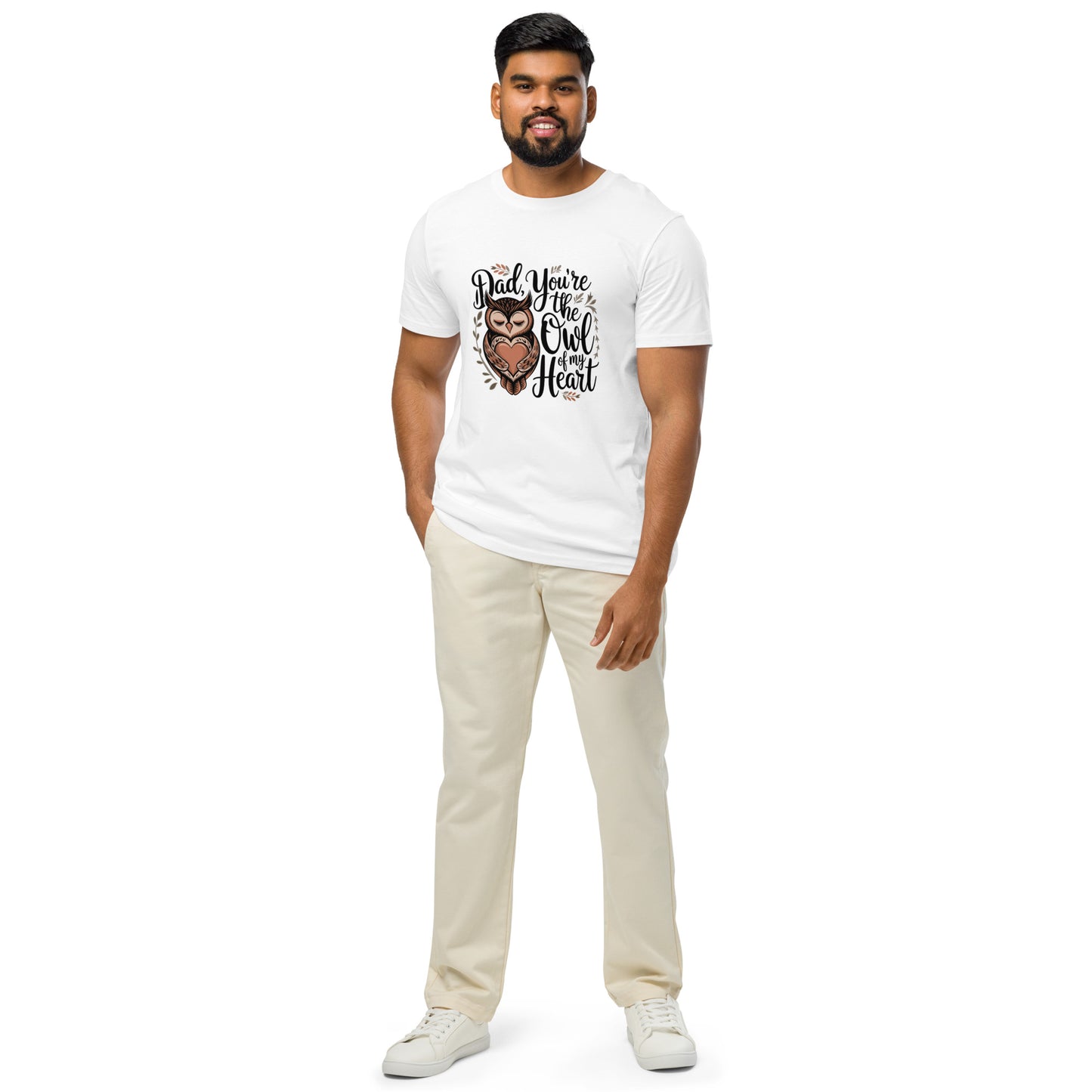 Unisex Organic Mid-Light T-Shirt – Owl-Themed Sustainable Fashion for Father's Day T-Shirt Dudeily